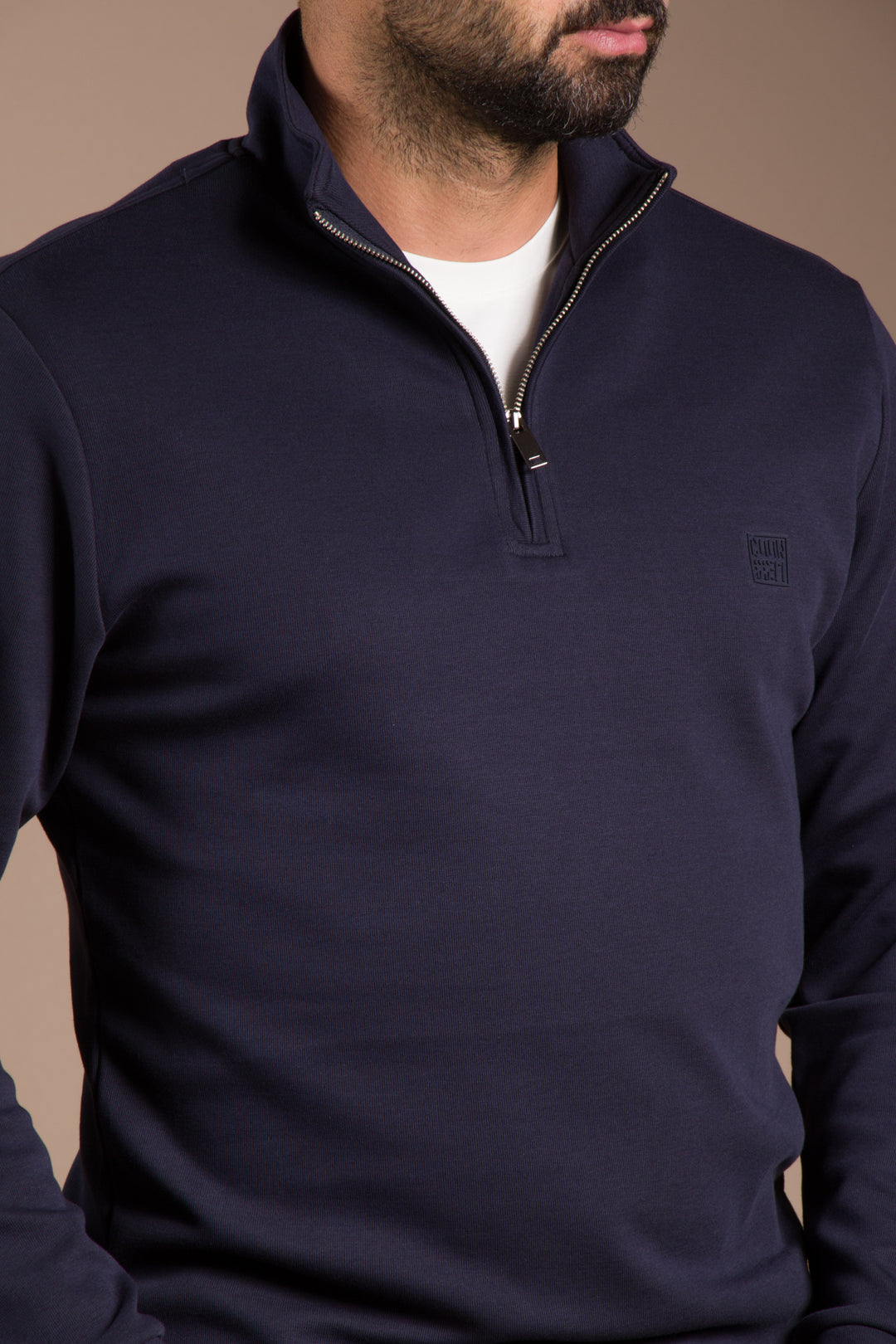 Lacivert Soft Yarım Fermuarlı Sweatshirt
