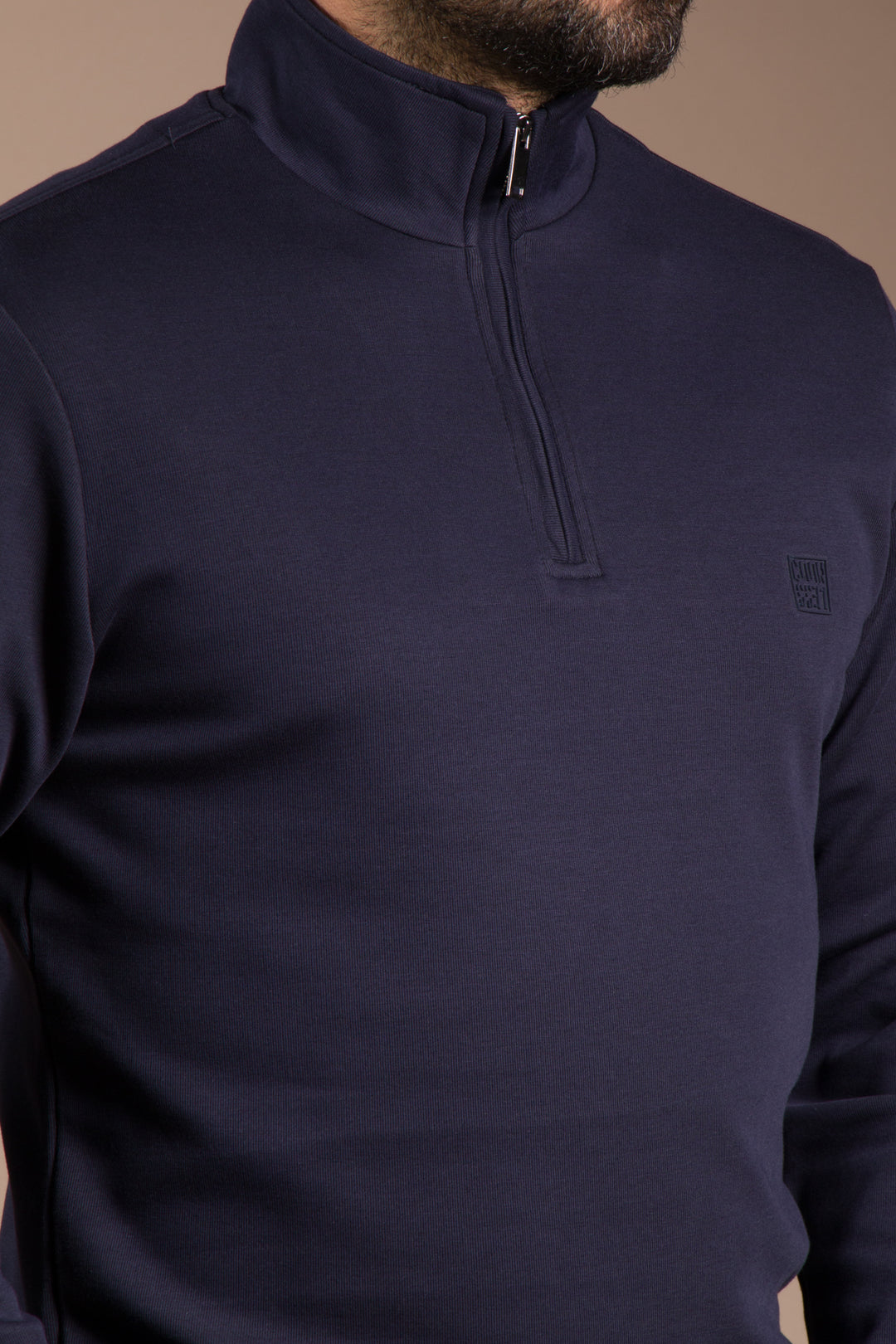 Lacivert Soft Yarım Fermuarlı Sweatshirt