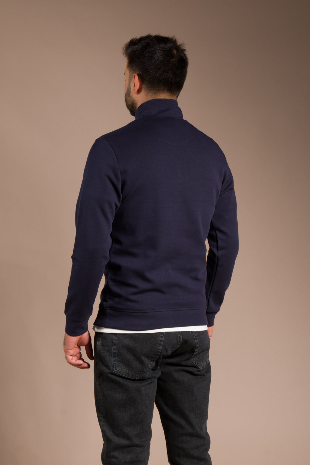 Lacivert Soft Yarım Fermuarlı Sweatshirt