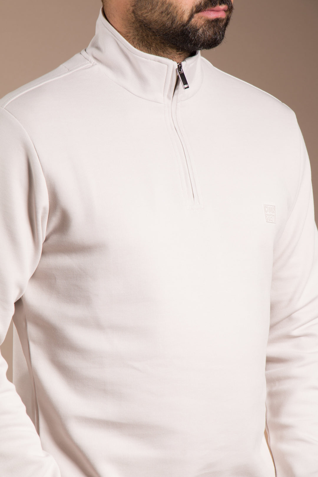 Taş Soft Yarım Fermuarlı Sweatshirt