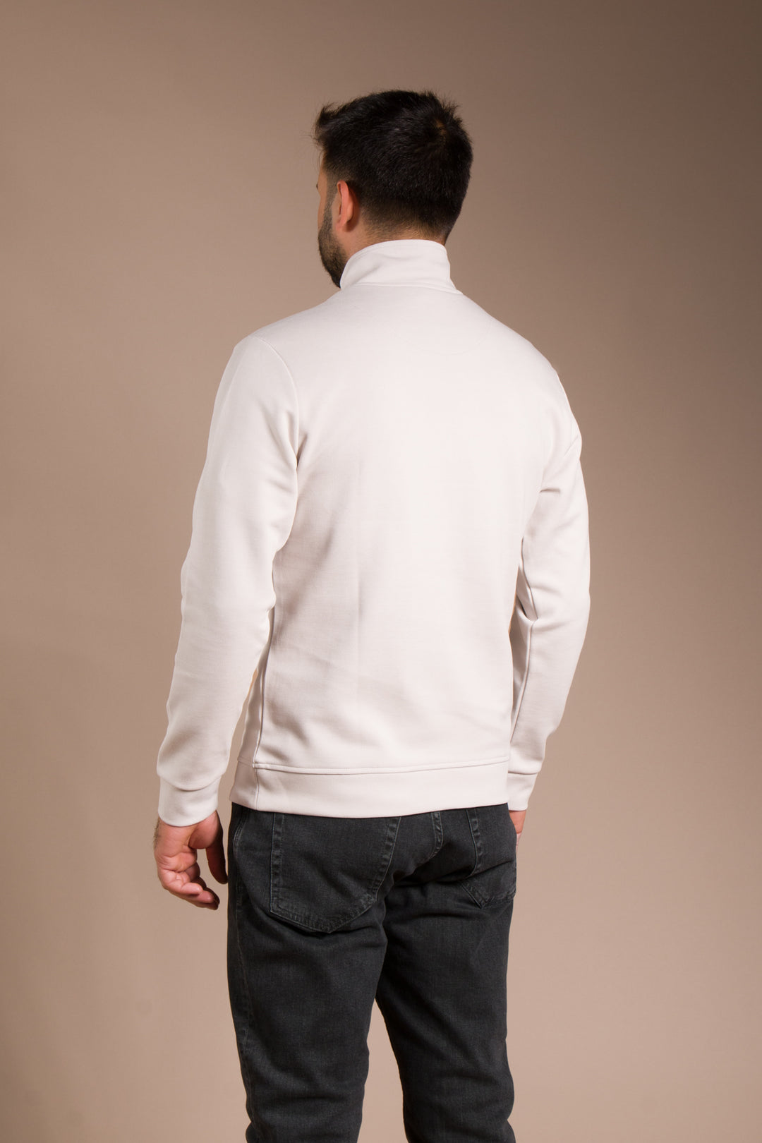 Taş Soft Yarım Fermuarlı Sweatshirt