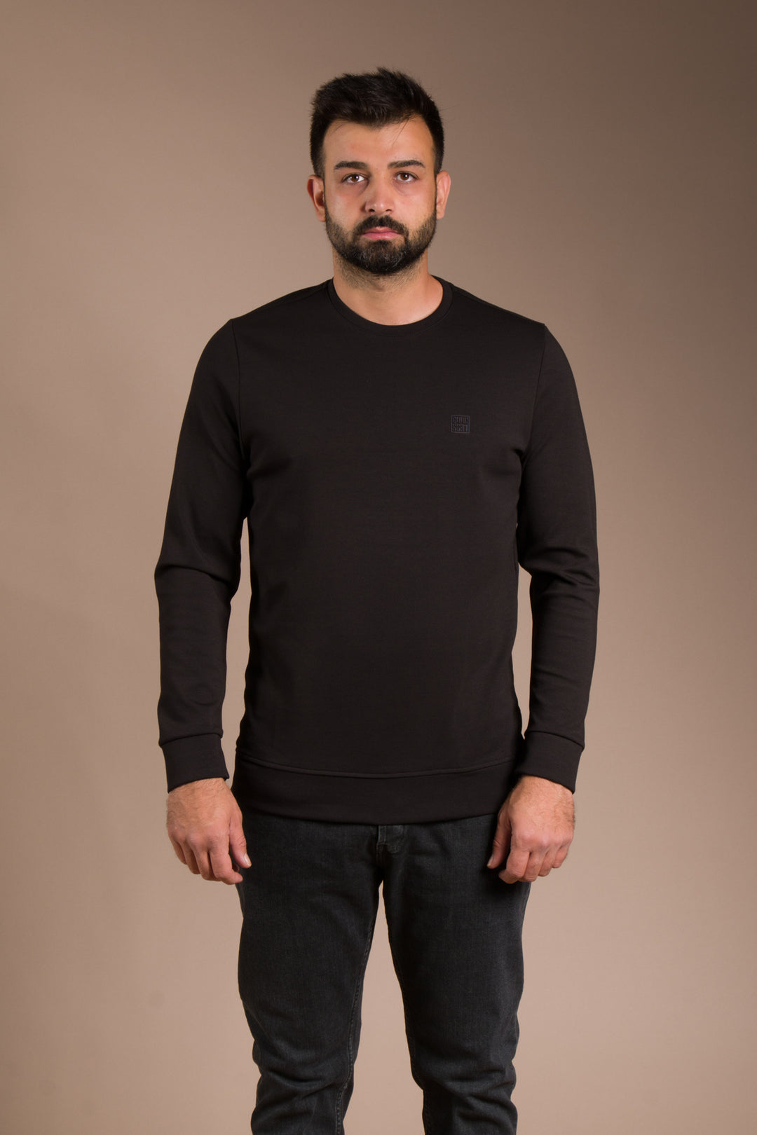 Siyah Soft Basic Sweatshirt
