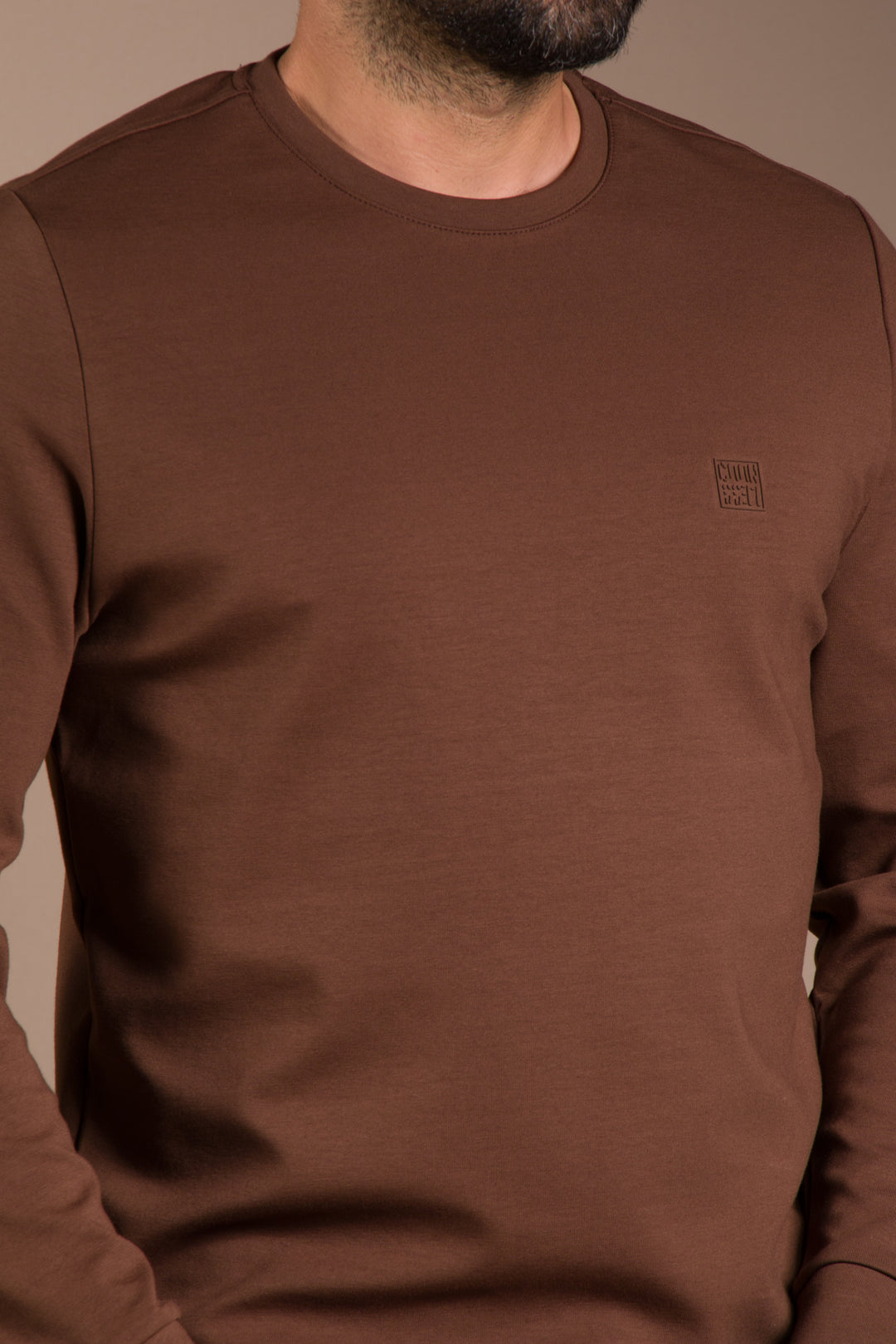 Kahve Soft Basic Sweatshirt