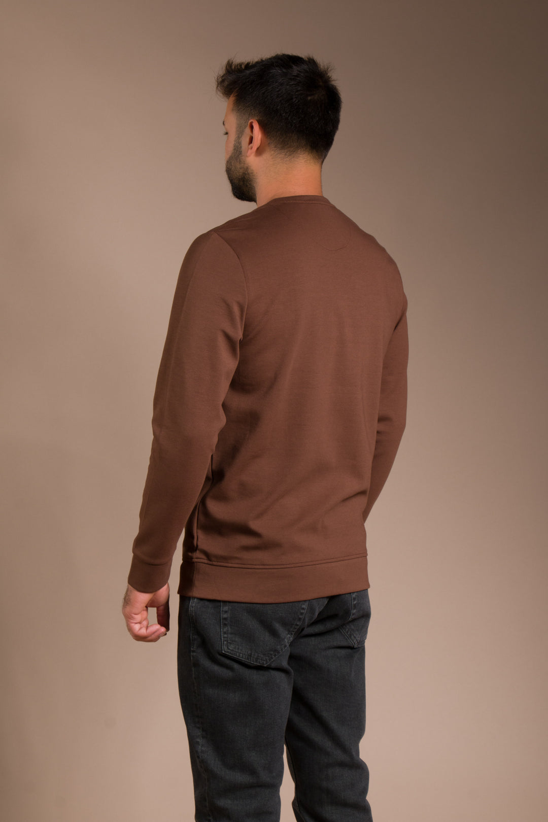 Kahve Soft Basic Sweatshirt