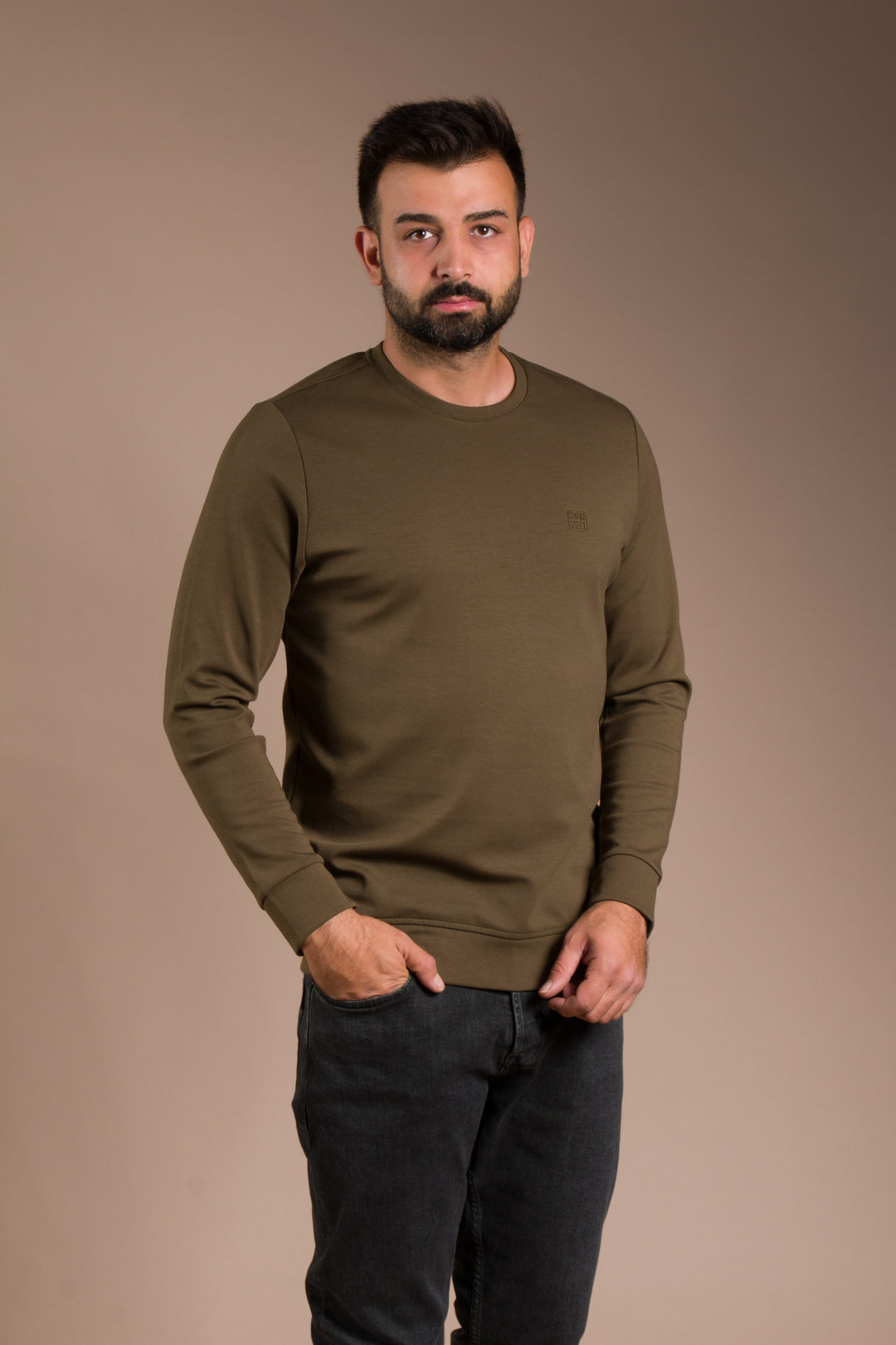 Haki Soft Basic Sweatshirt