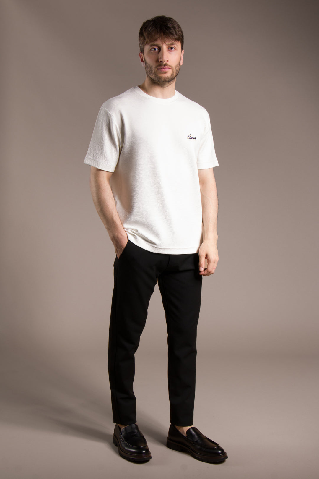 Dokulu Nakışlı Oversize T-Shirt