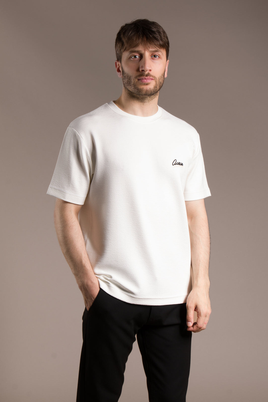 Dokulu Nakışlı Oversize T-Shirt