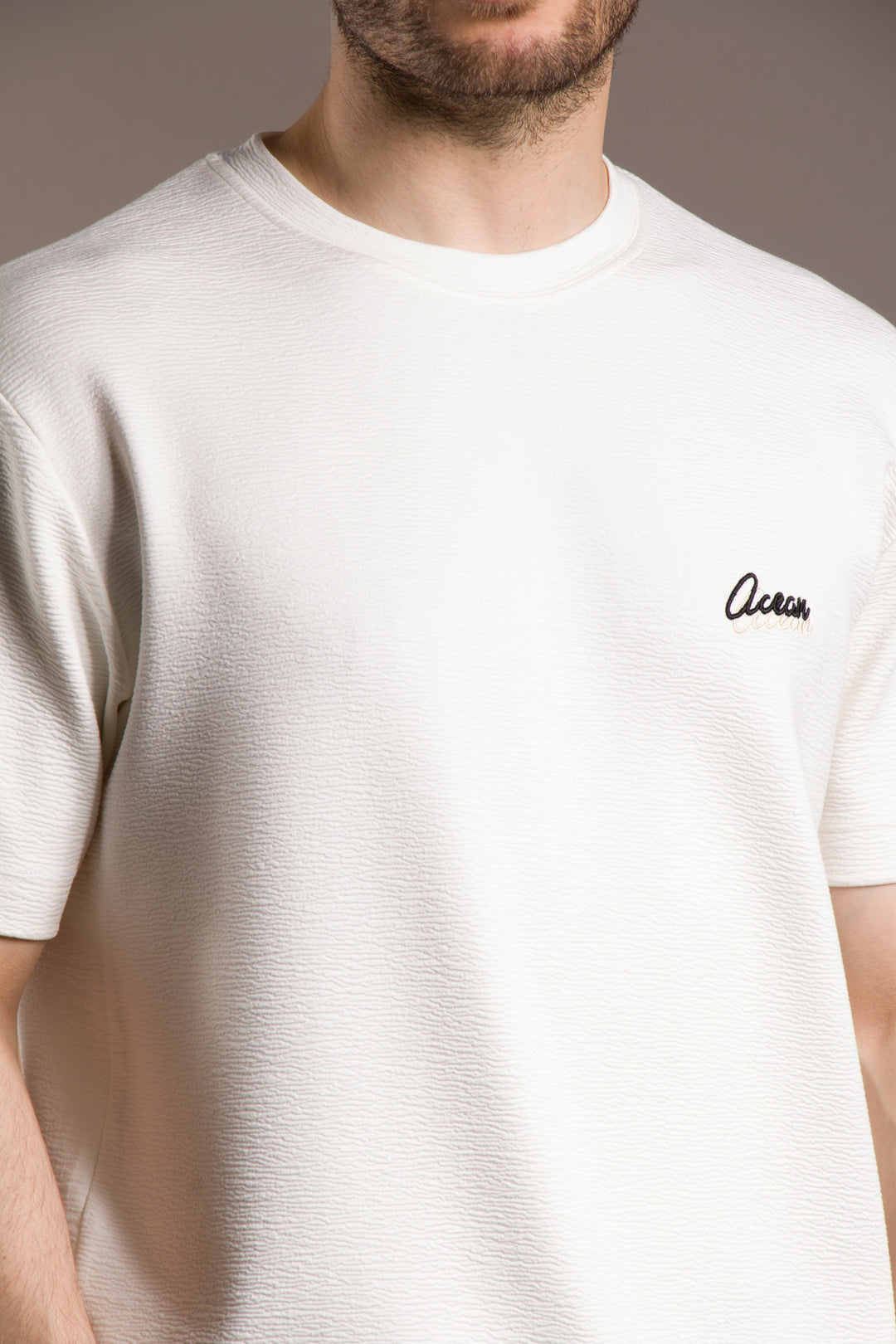 Dokulu Nakışlı Oversize T-Shirt