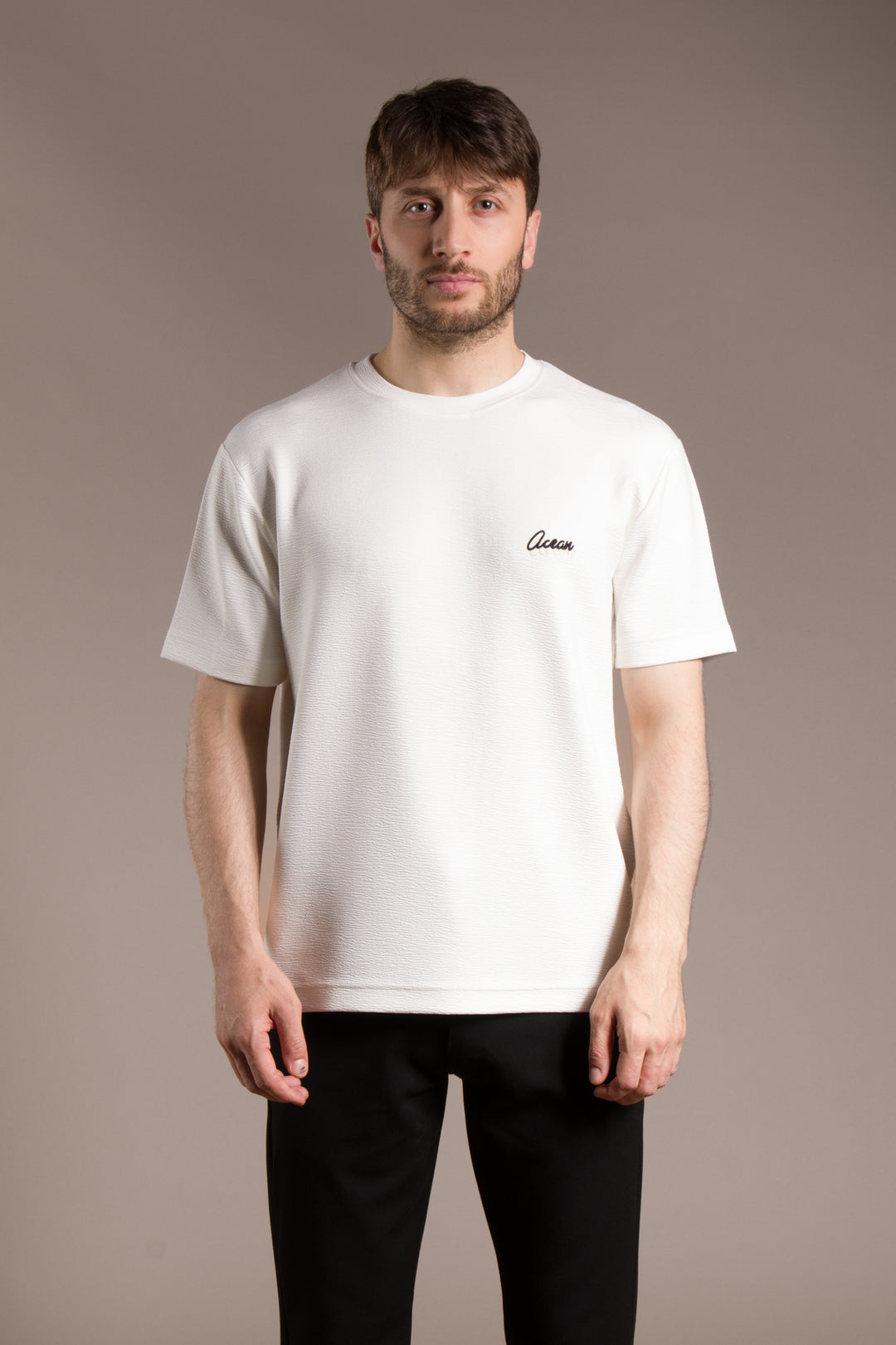 Dokulu Nakışlı Oversize T-Shirt