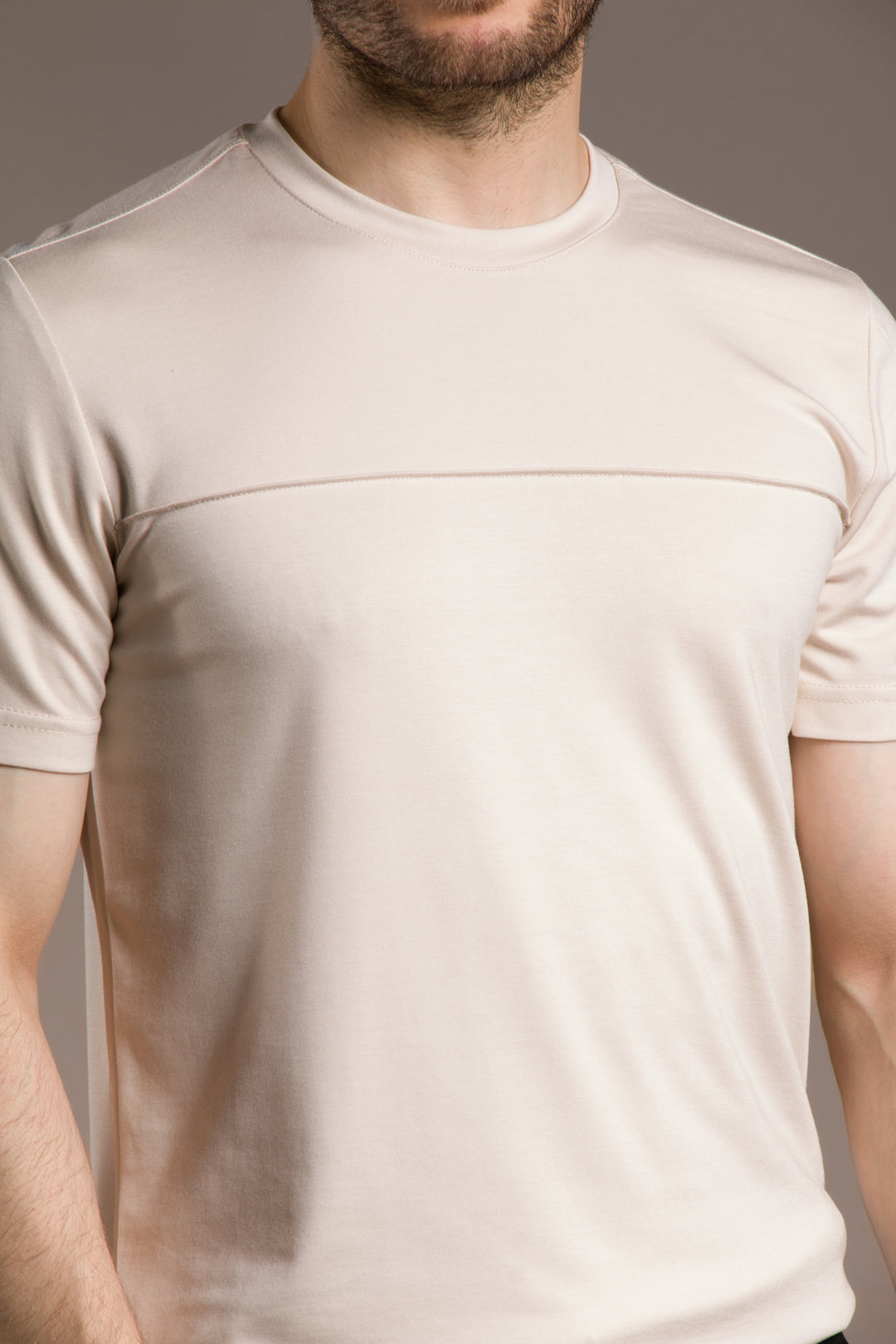 Parçalı Soft O Yaka T-Shirt