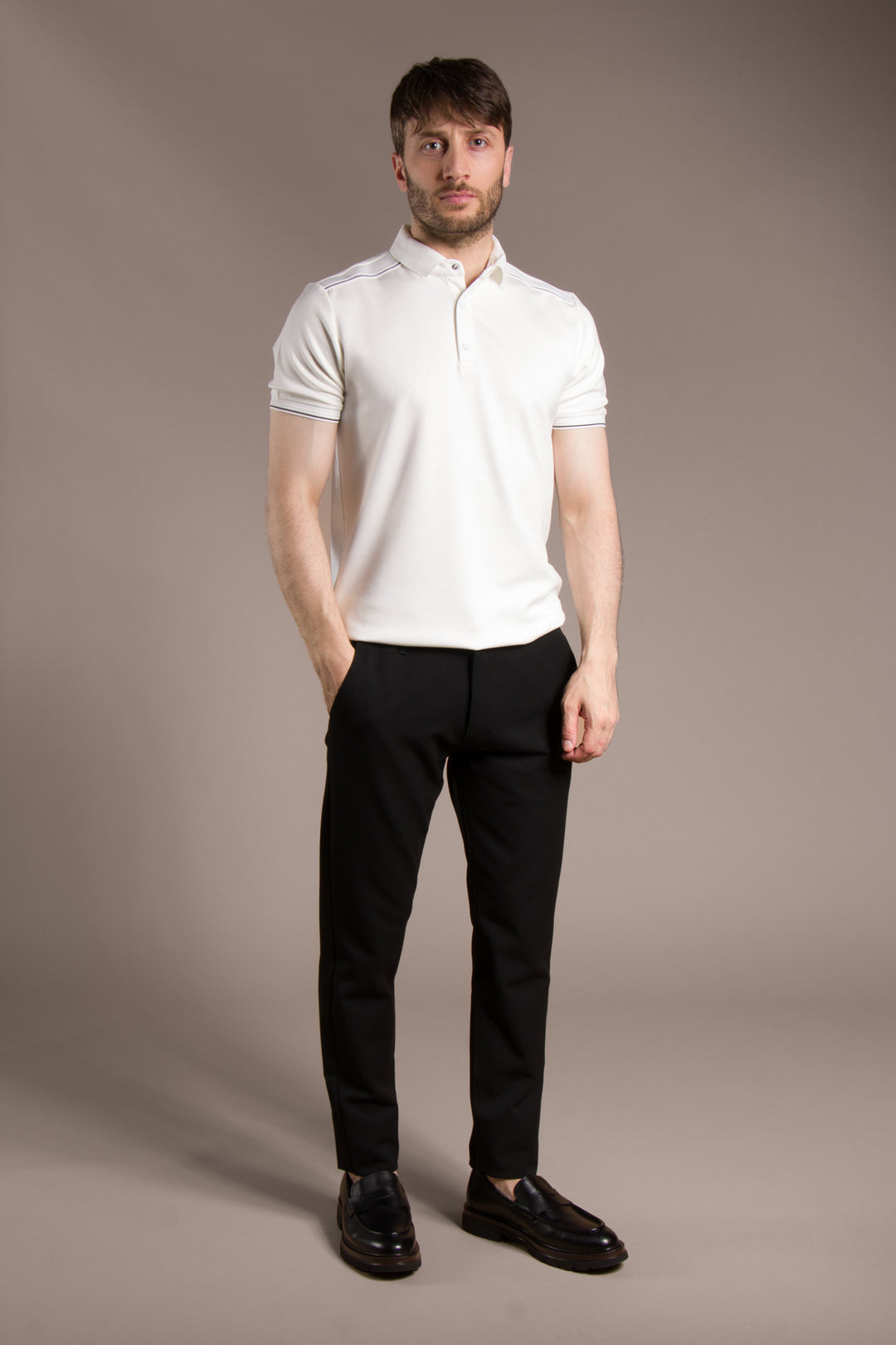 Omuz Detaylı Soft Polo T-Shirt