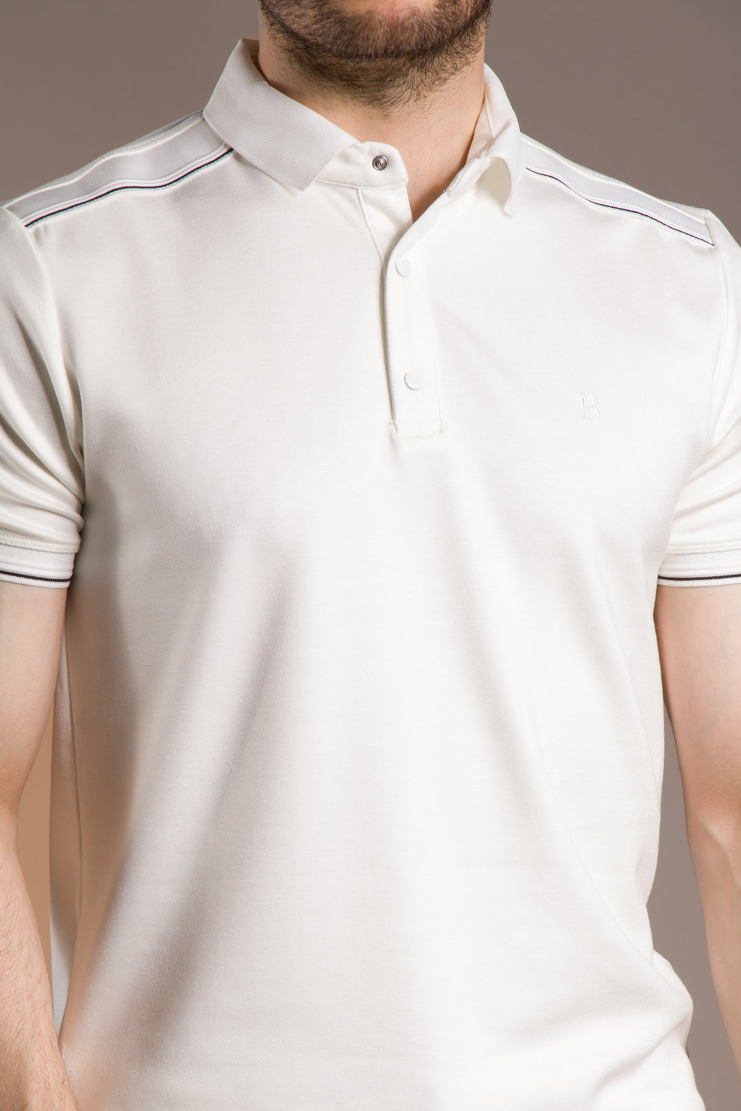 Omuz Detaylı Soft Polo T-Shirt