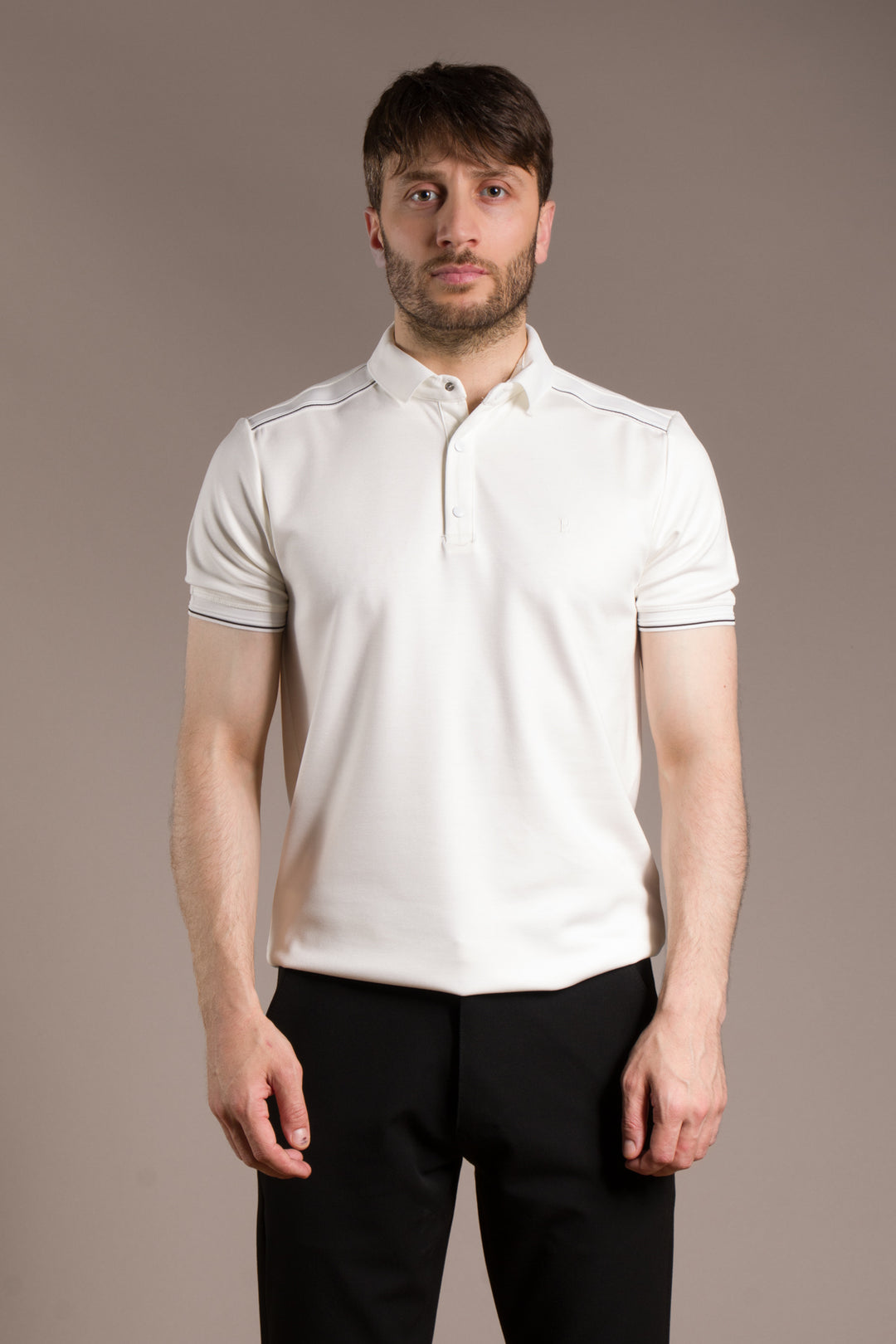 Omuz Detaylı Soft Polo T-Shirt
