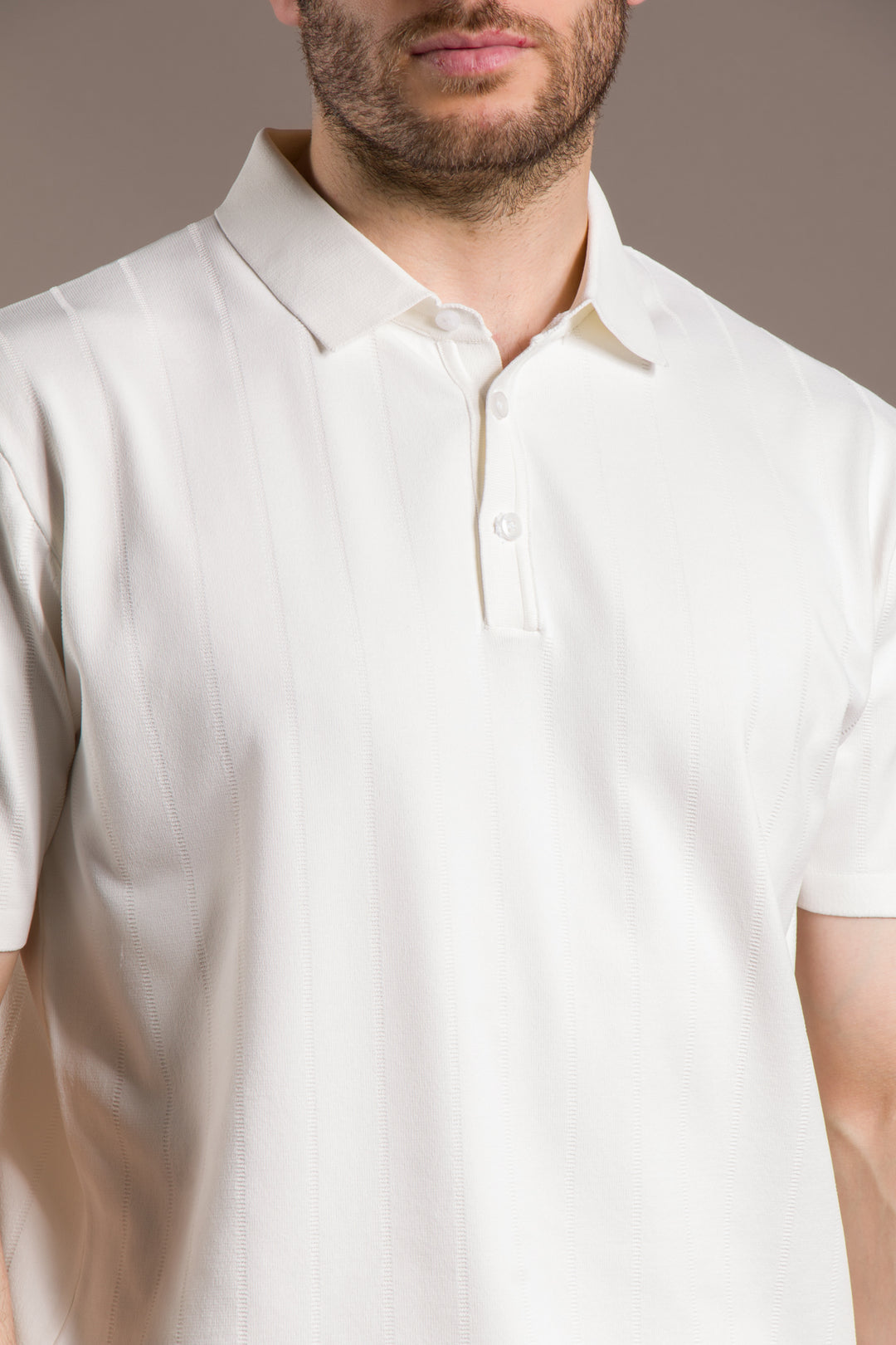 Desenli Polo Yaka Triko T-Shirt