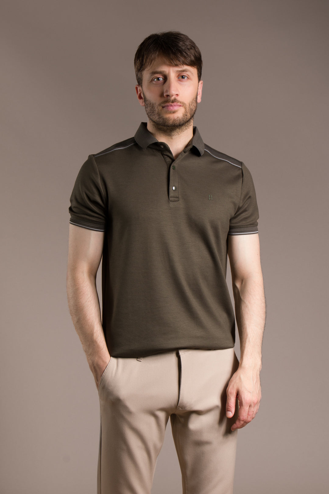 Omuz Detaylı Soft Polo T-Shirt