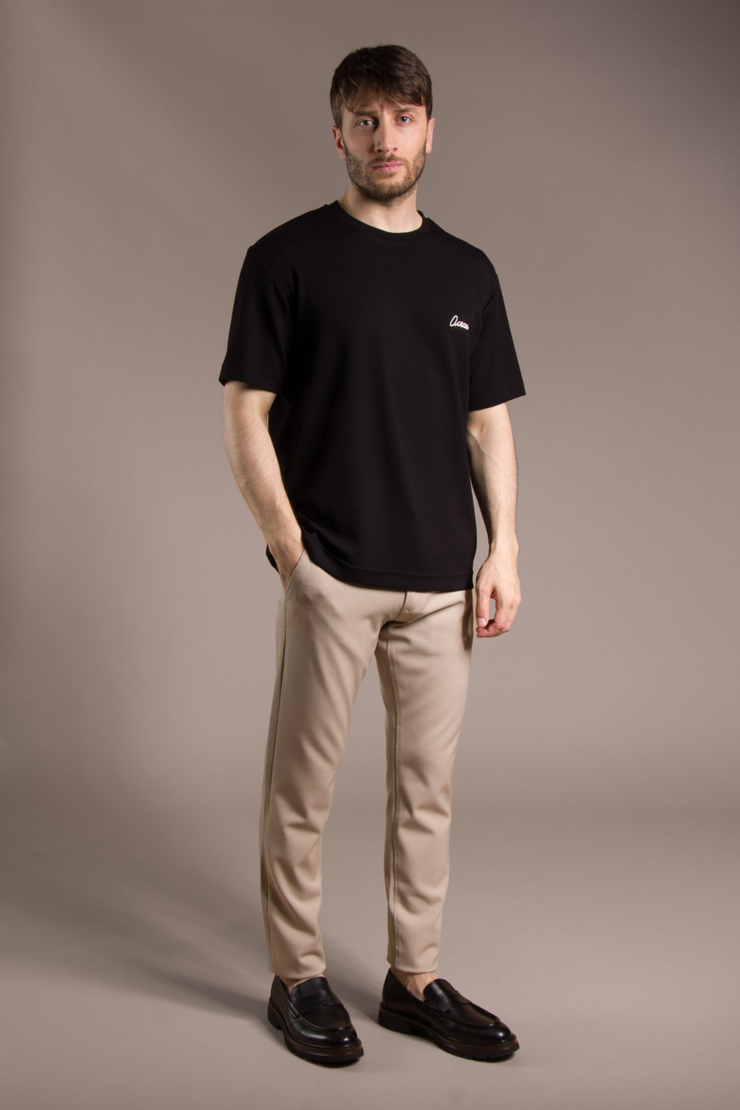 Dokulu Nakışlı Oversize T-Shirt
