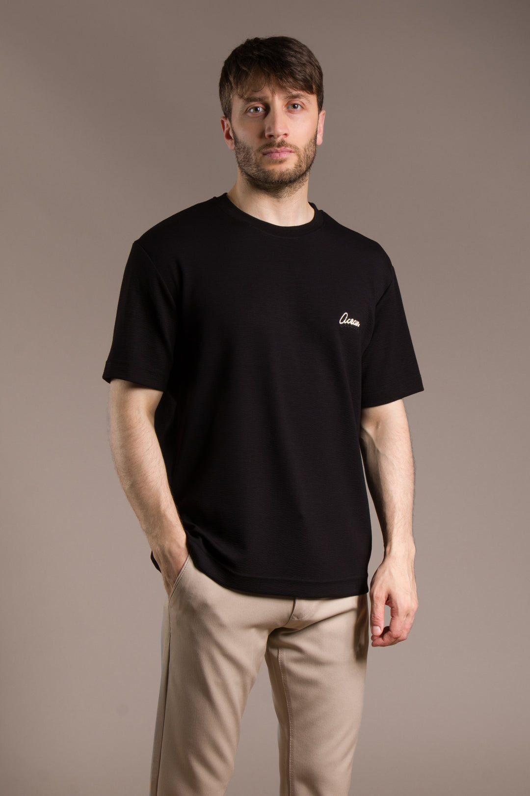 Dokulu Nakışlı Oversize T-Shirt
