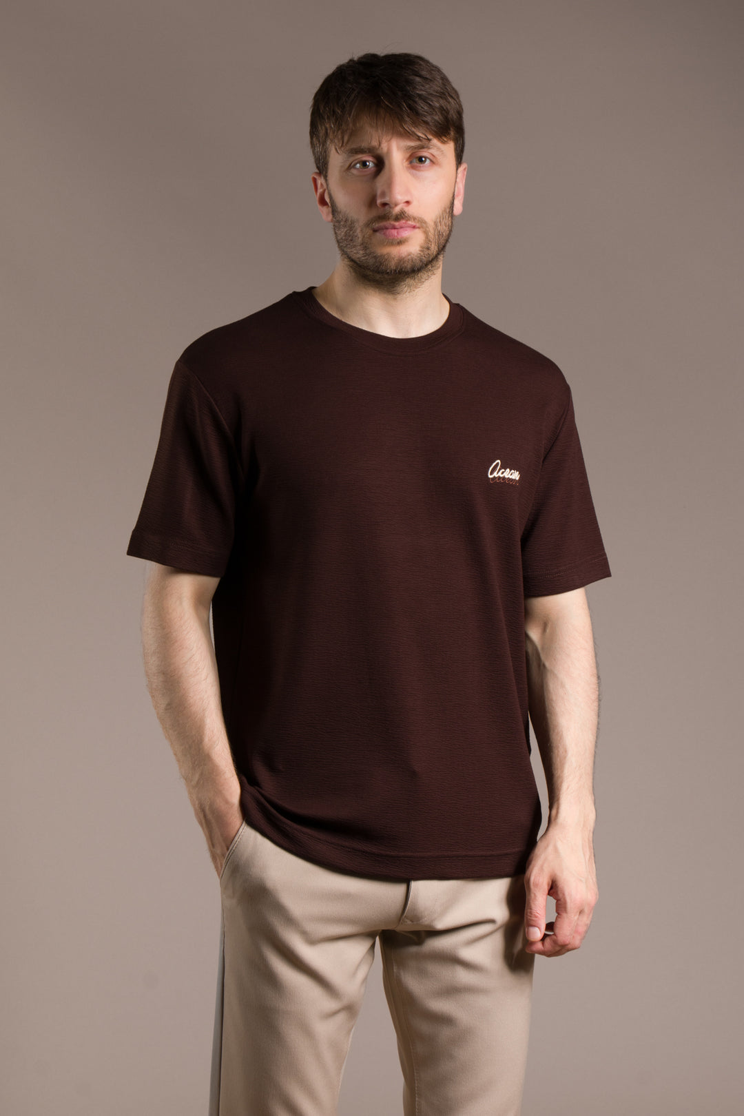 Dokulu Nakışlı Oversize T-Shirt
