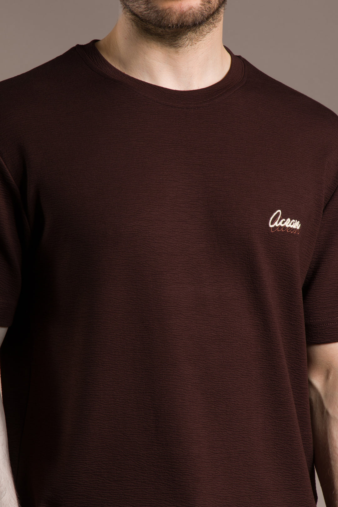 Dokulu Nakışlı Oversize T-Shirt