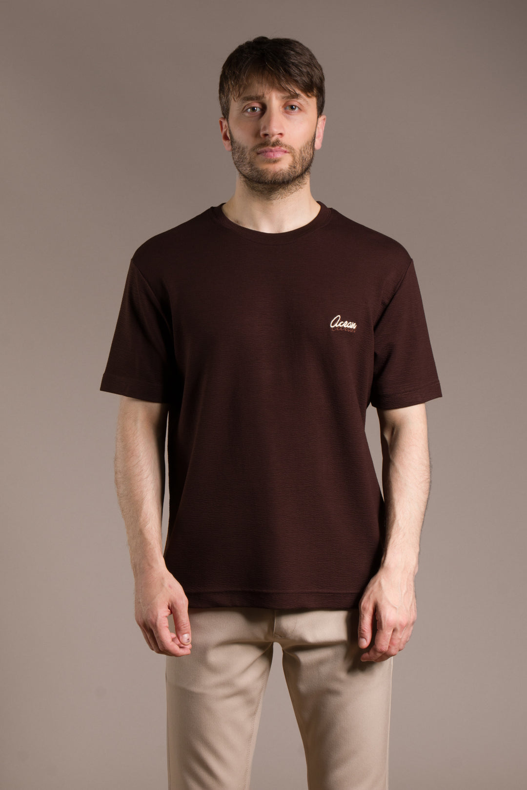 Dokulu Nakışlı Oversize T-Shirt