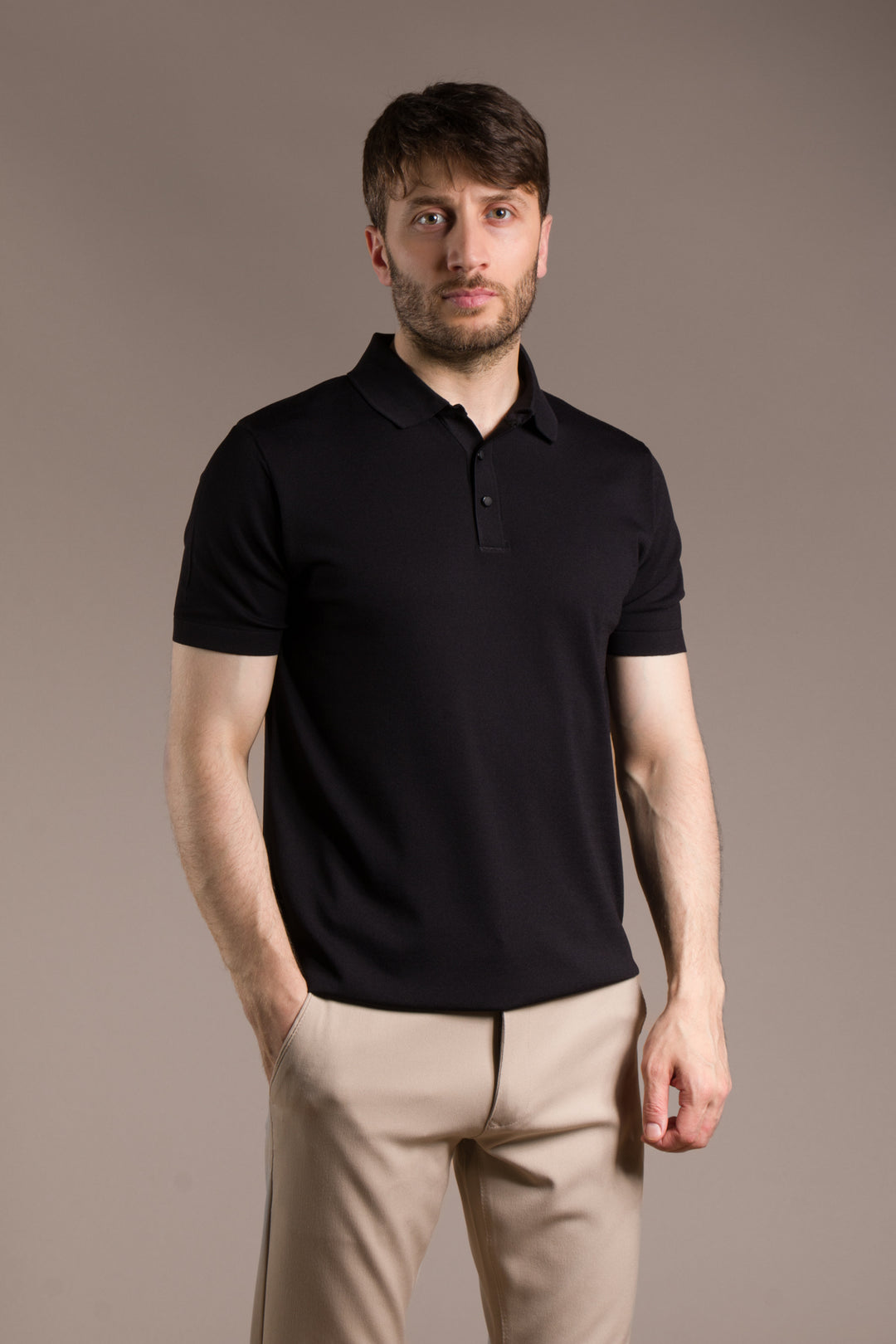 Rayon İplik Polo Basic T-Shirt