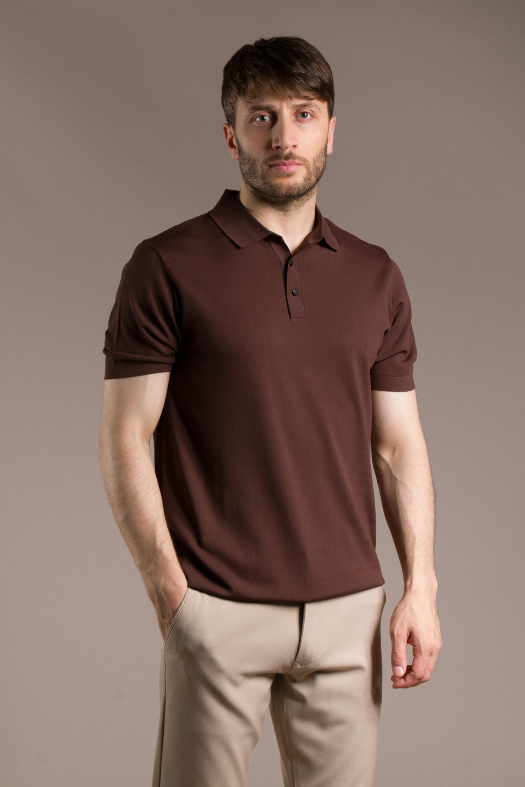 Rayon İplik Polo Basic T-Shirt