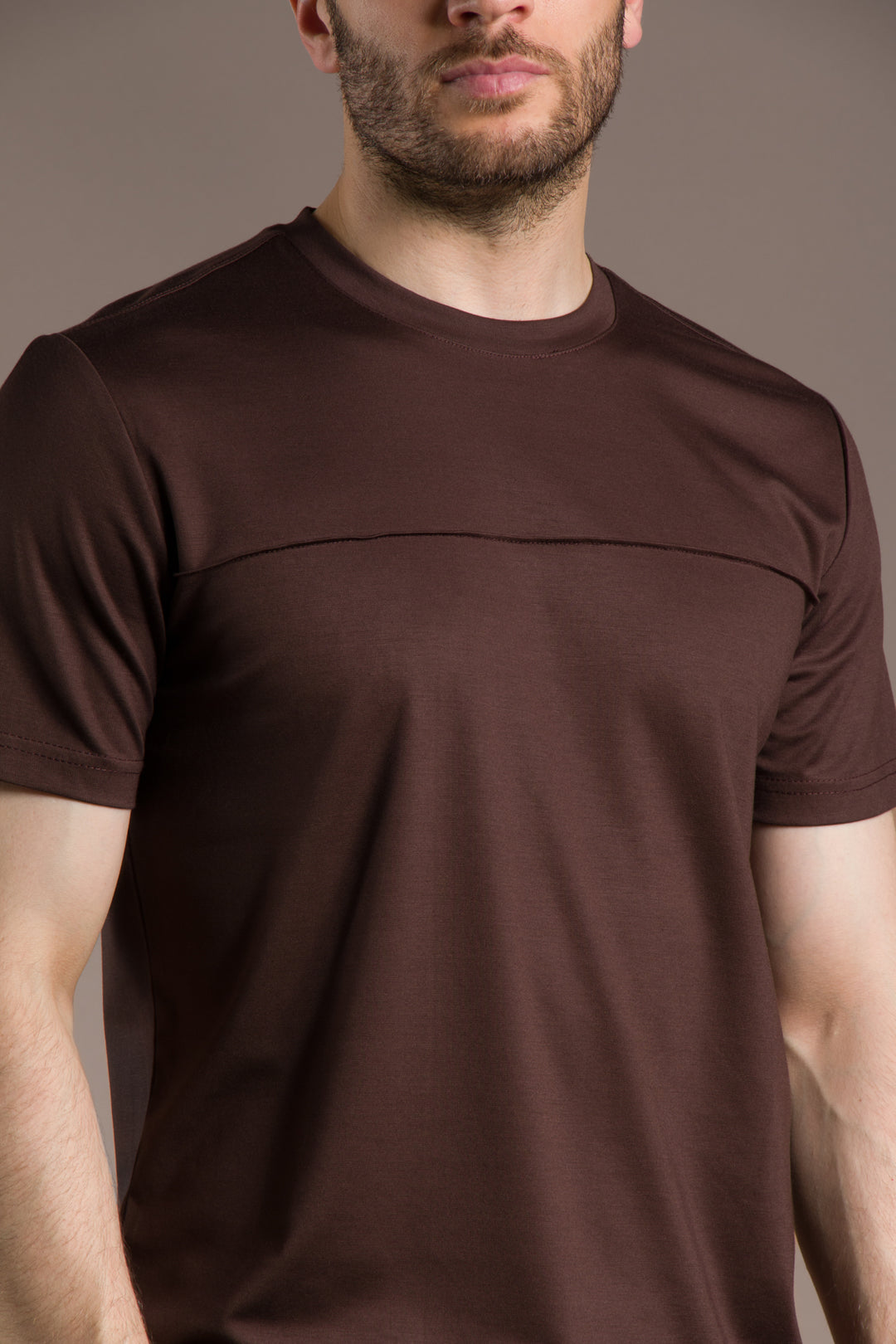 Parçalı Soft O Yaka T-Shirt