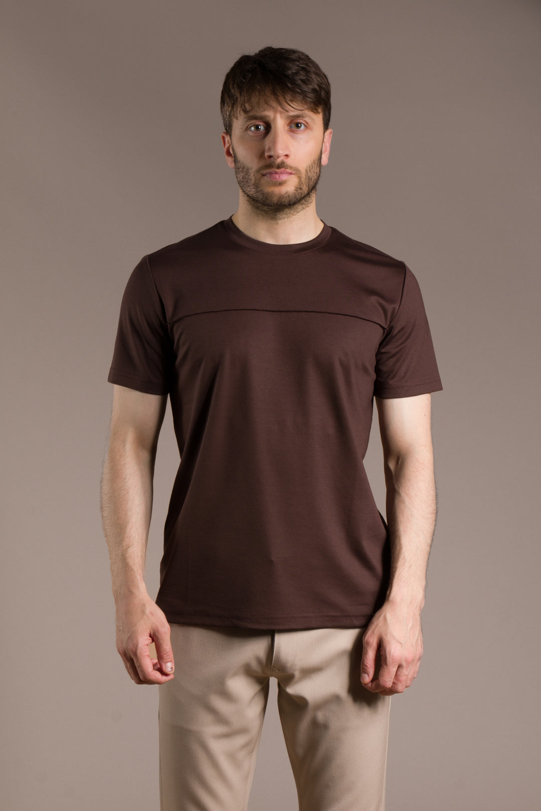 Parçalı Soft O Yaka T-Shirt