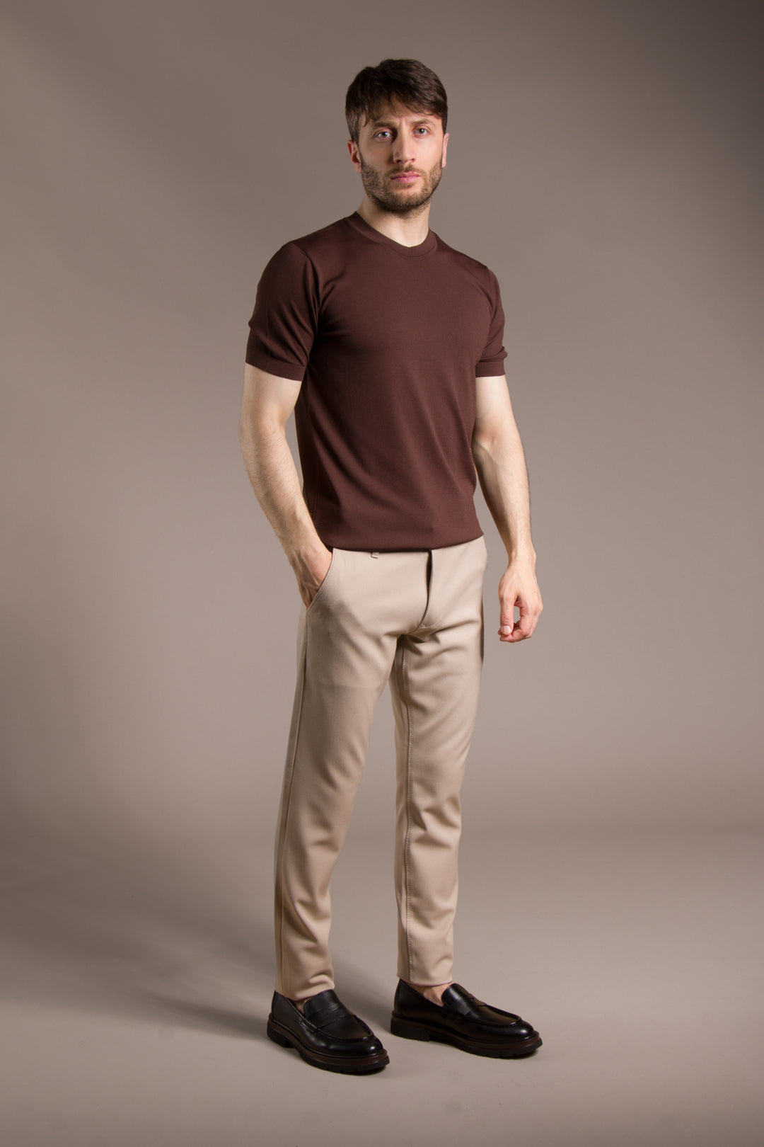 Rayon İplik Yaka Dikiş Detaylı T-Shirt