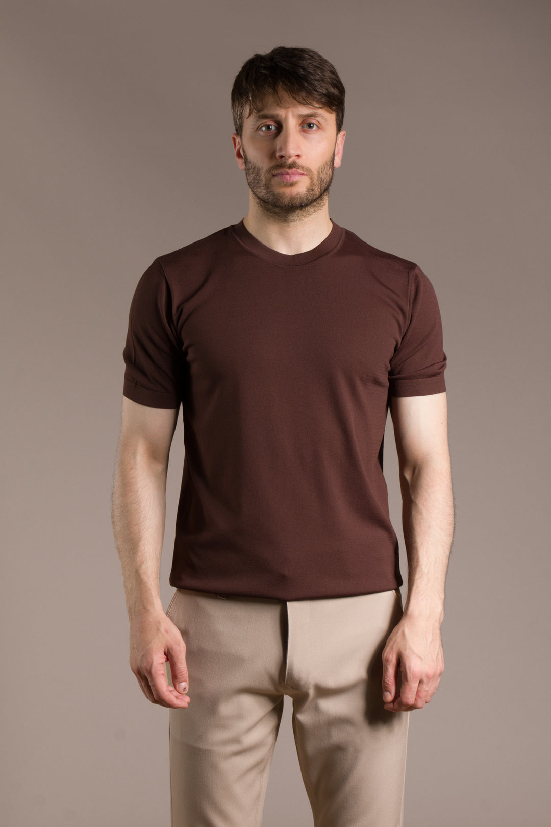 Rayon İplik Yaka Dikiş Detaylı T-Shirt
