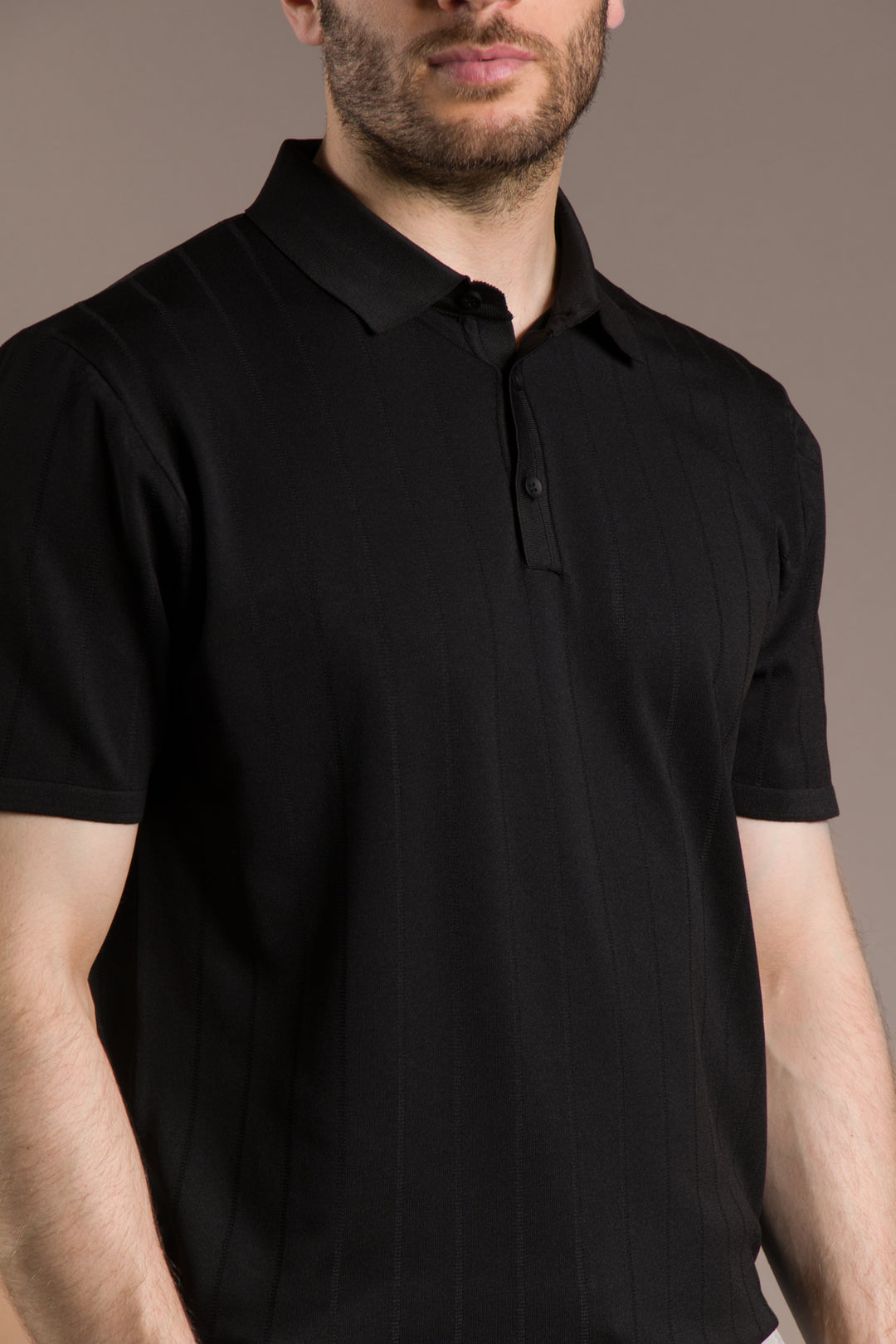 Desenli Polo Yaka Triko T-Shirt