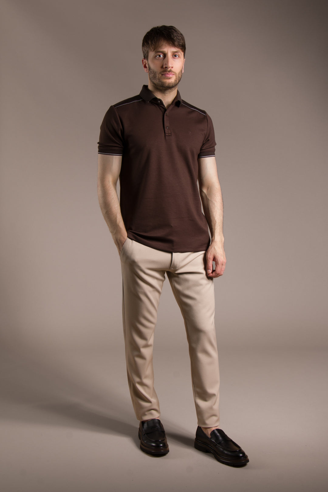 Omuz Detaylı Soft Polo T-Shirt