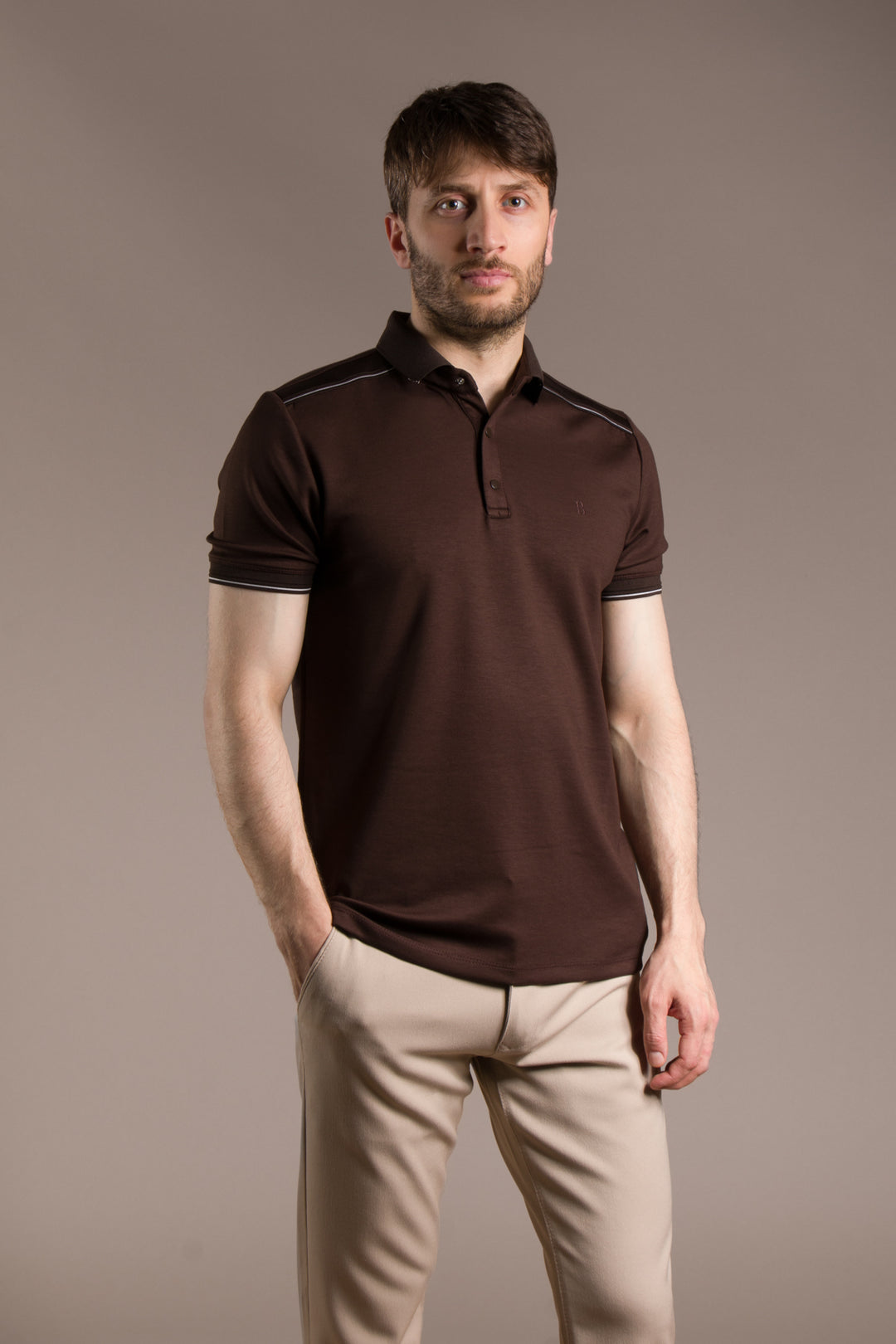 Omuz Detaylı Soft Polo T-Shirt