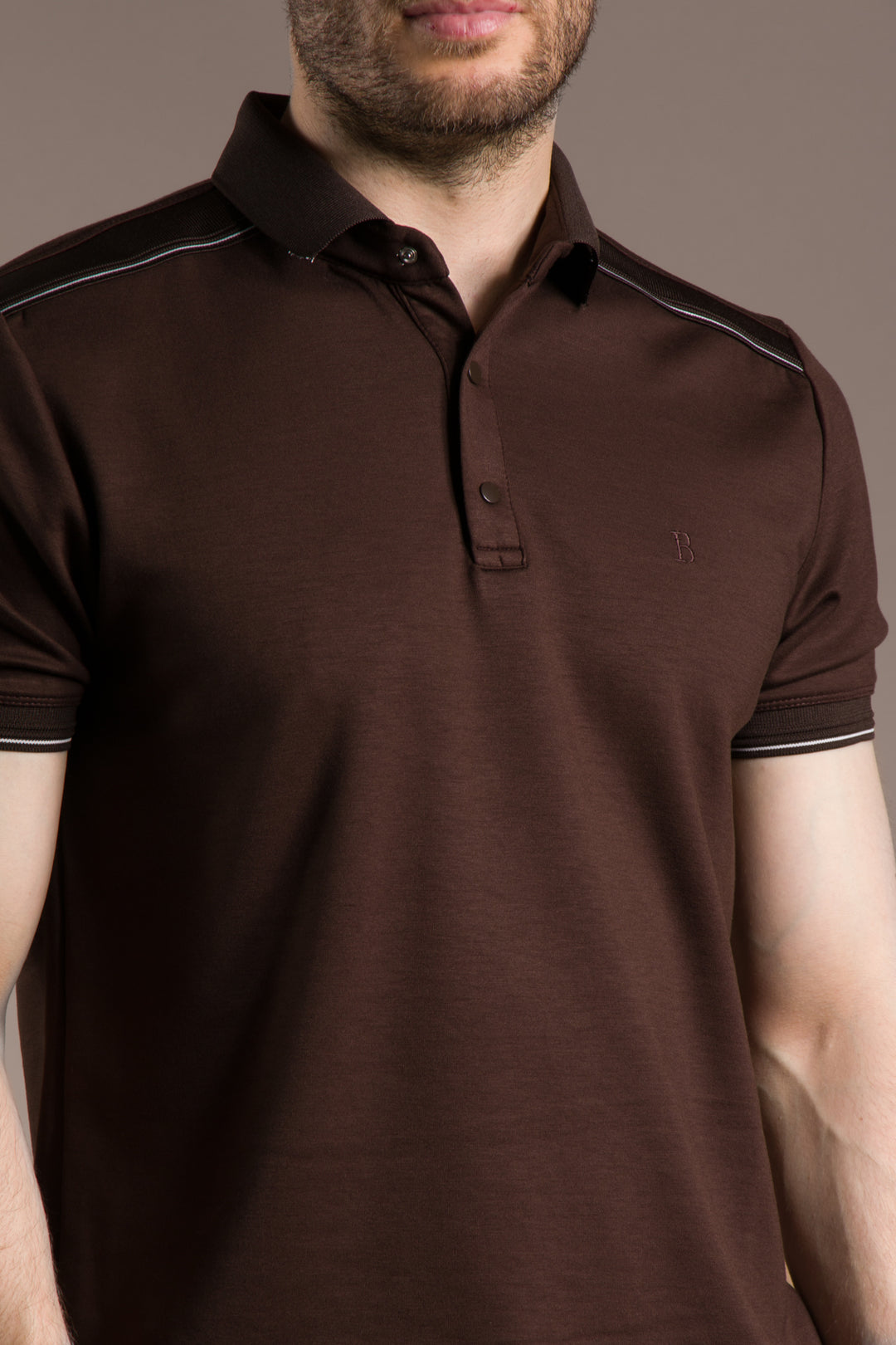 Omuz Detaylı Soft Polo T-Shirt