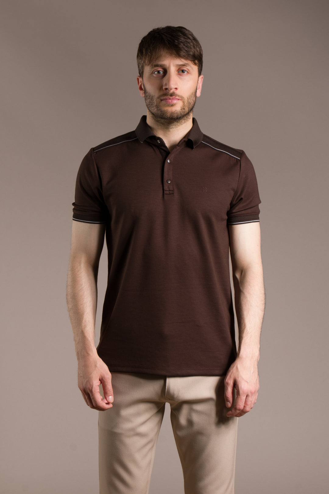 Omuz Detaylı Soft Polo T-Shirt