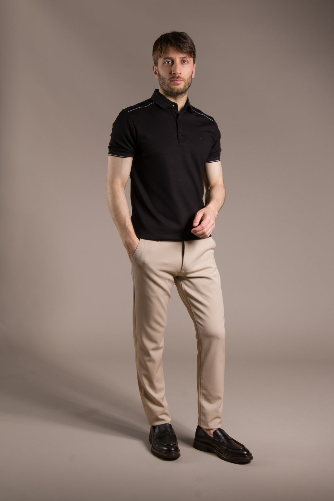 Omuz Detaylı Soft Polo T-Shirt