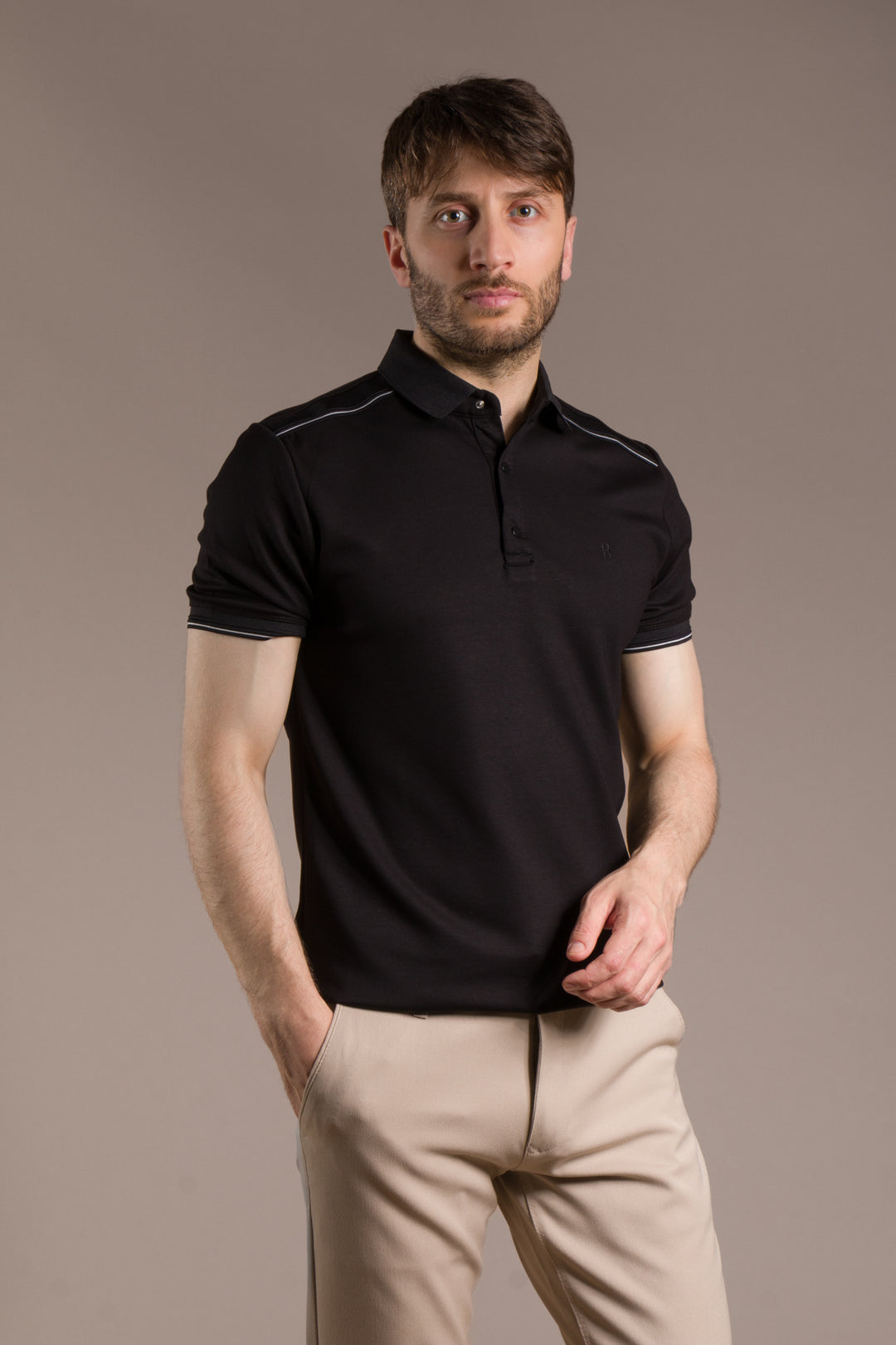 Omuz Detaylı Soft Polo T-Shirt