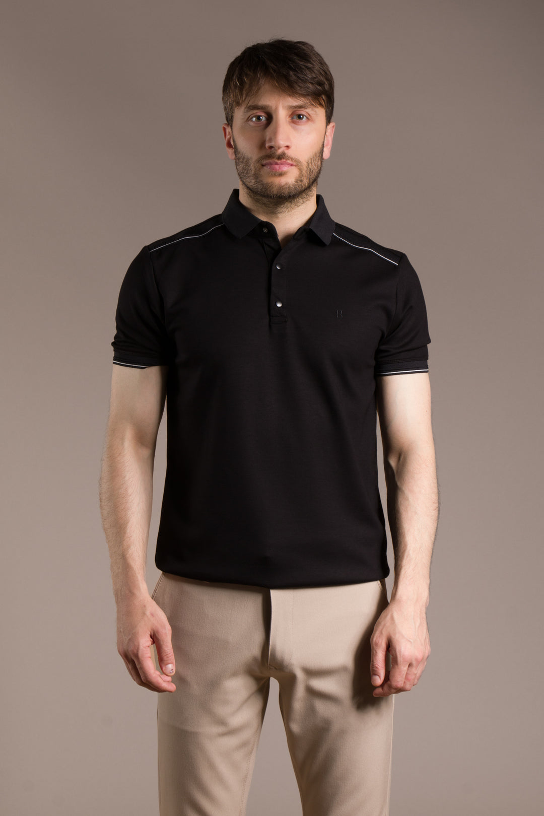 Omuz Detaylı Soft Polo T-Shirt