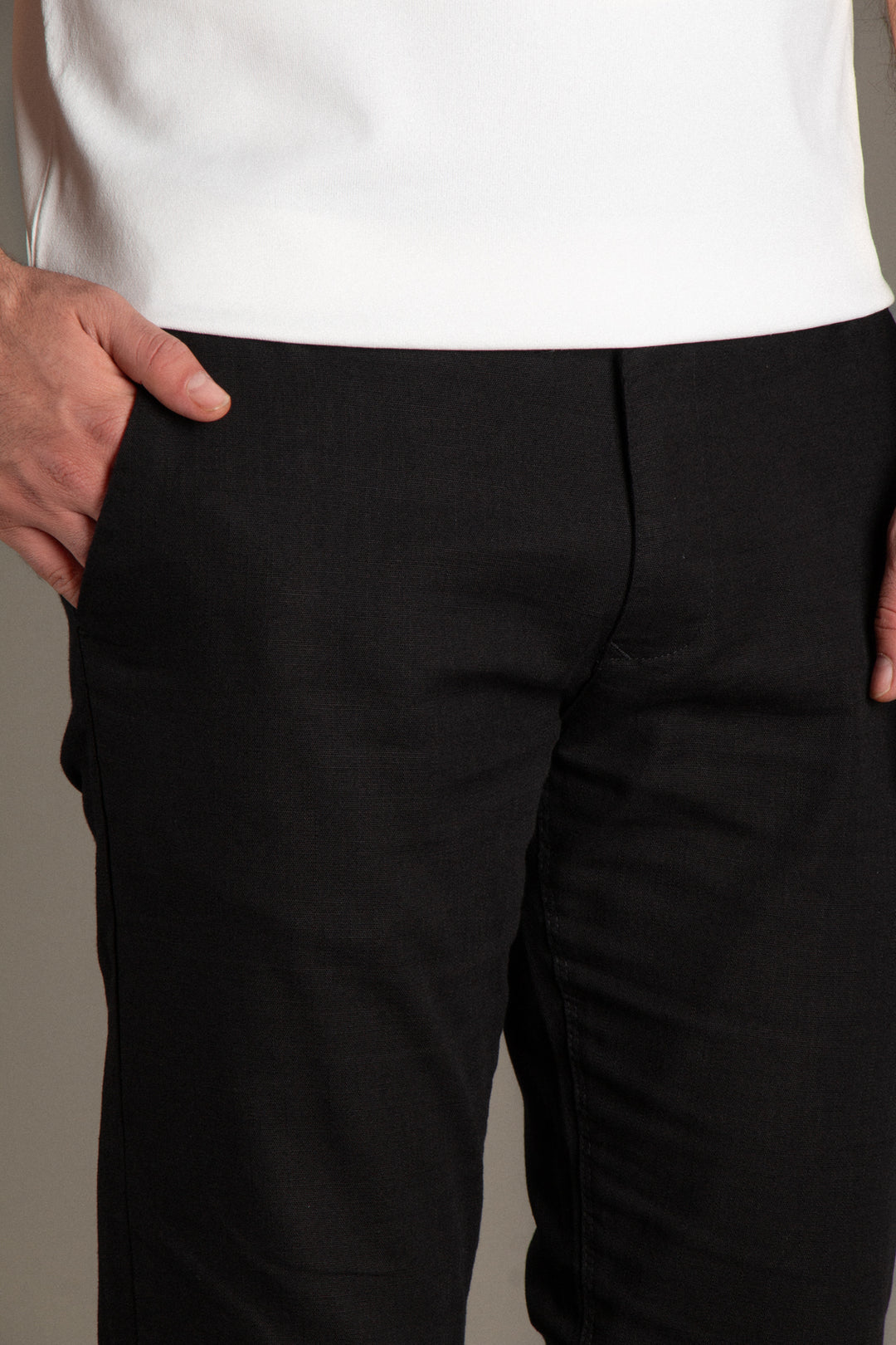 Slim Fit Keten Pantolon
