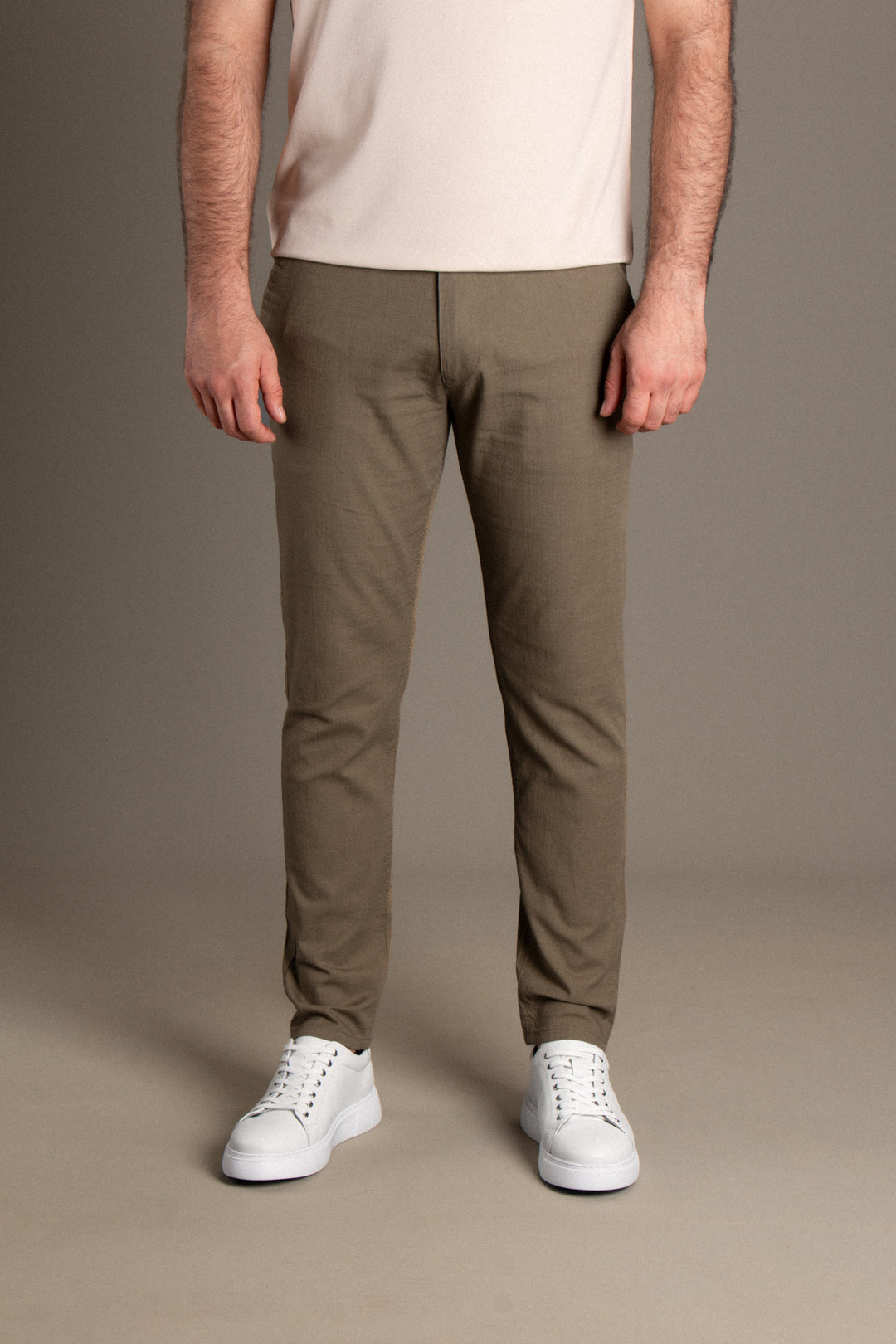 Slim Fit Keten Pantolon