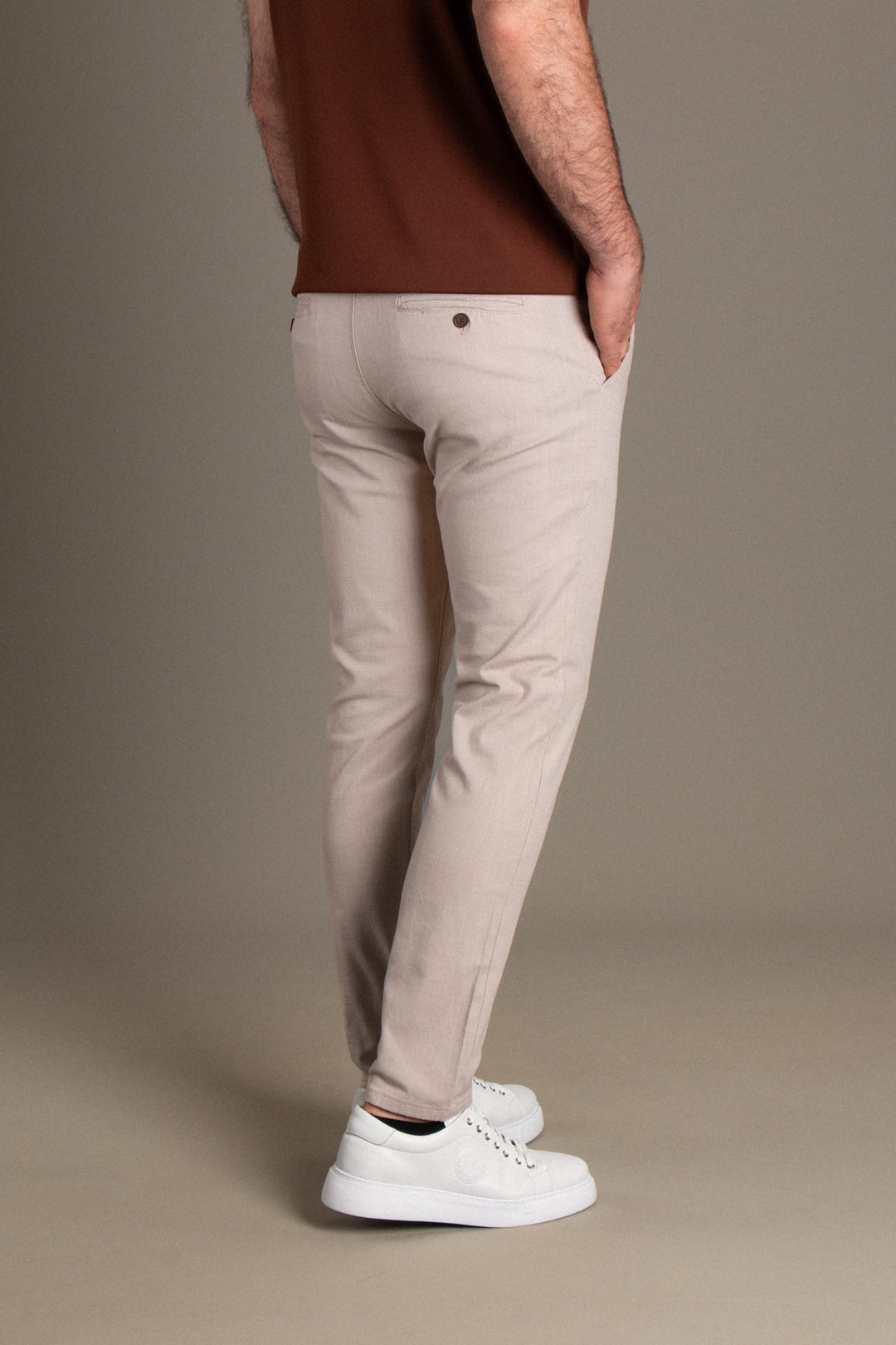 Slim Fit Keten Pantolon
