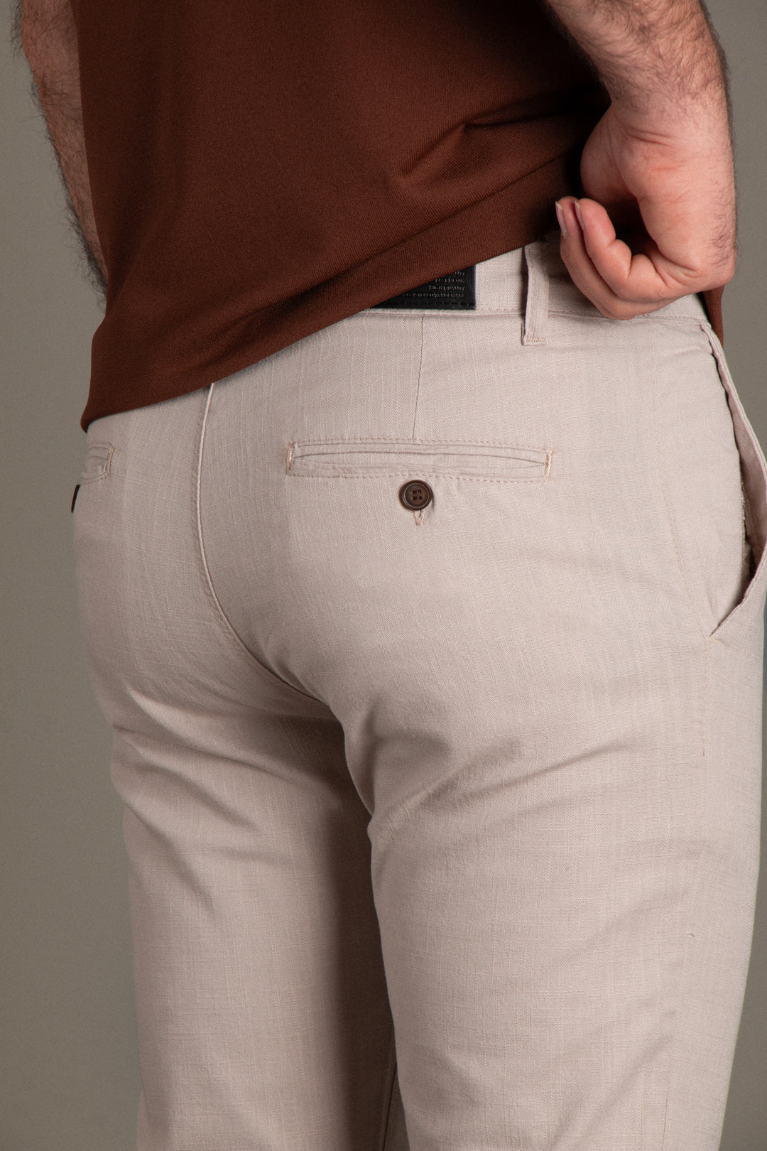 Slim Fit Keten Pantolon