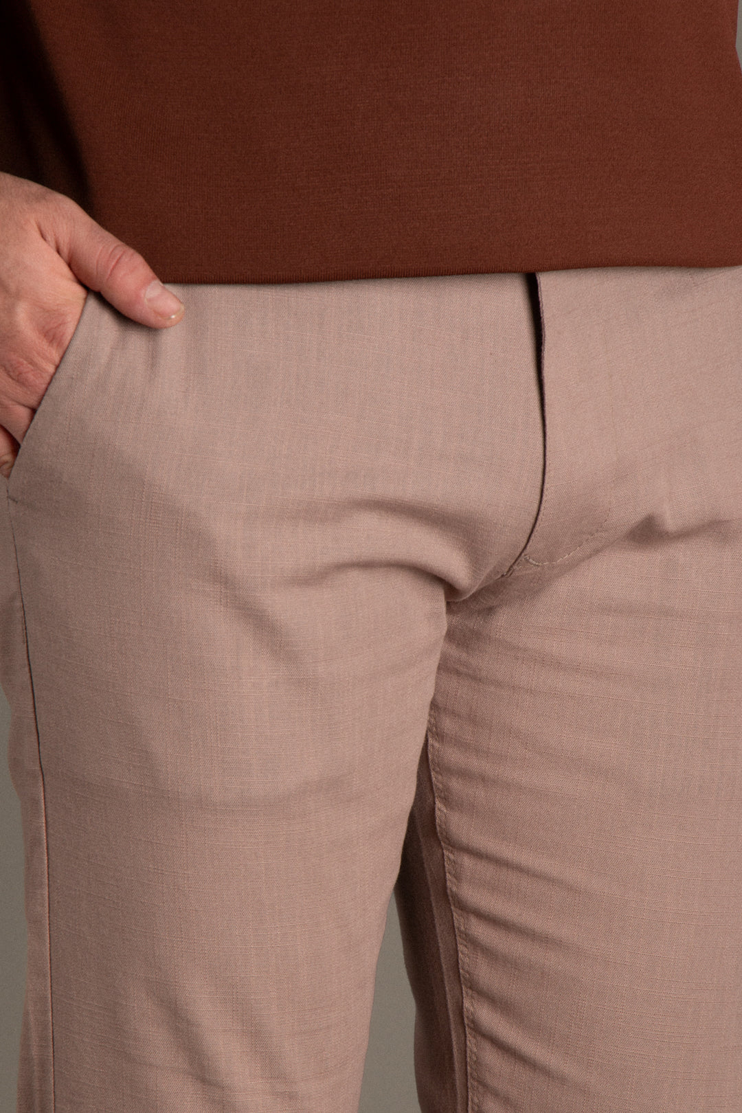 Slim Fit Keten Pantolon