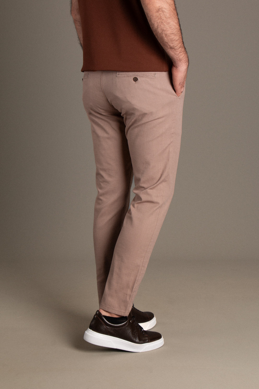 Slim Fit Keten Pantolon