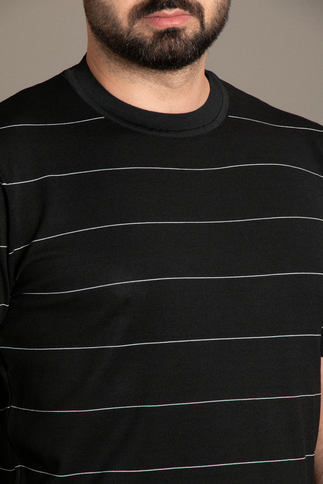 Çizgili Triko T-Shirt