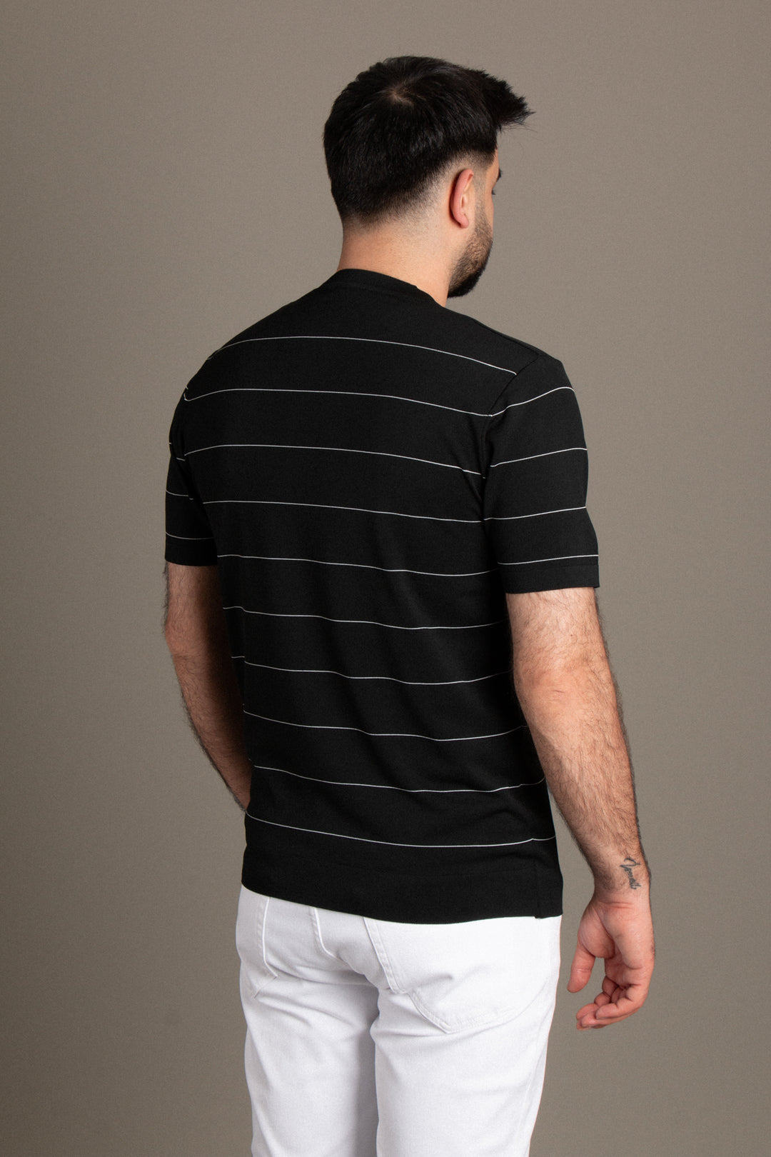 Çizgili Triko T-Shirt