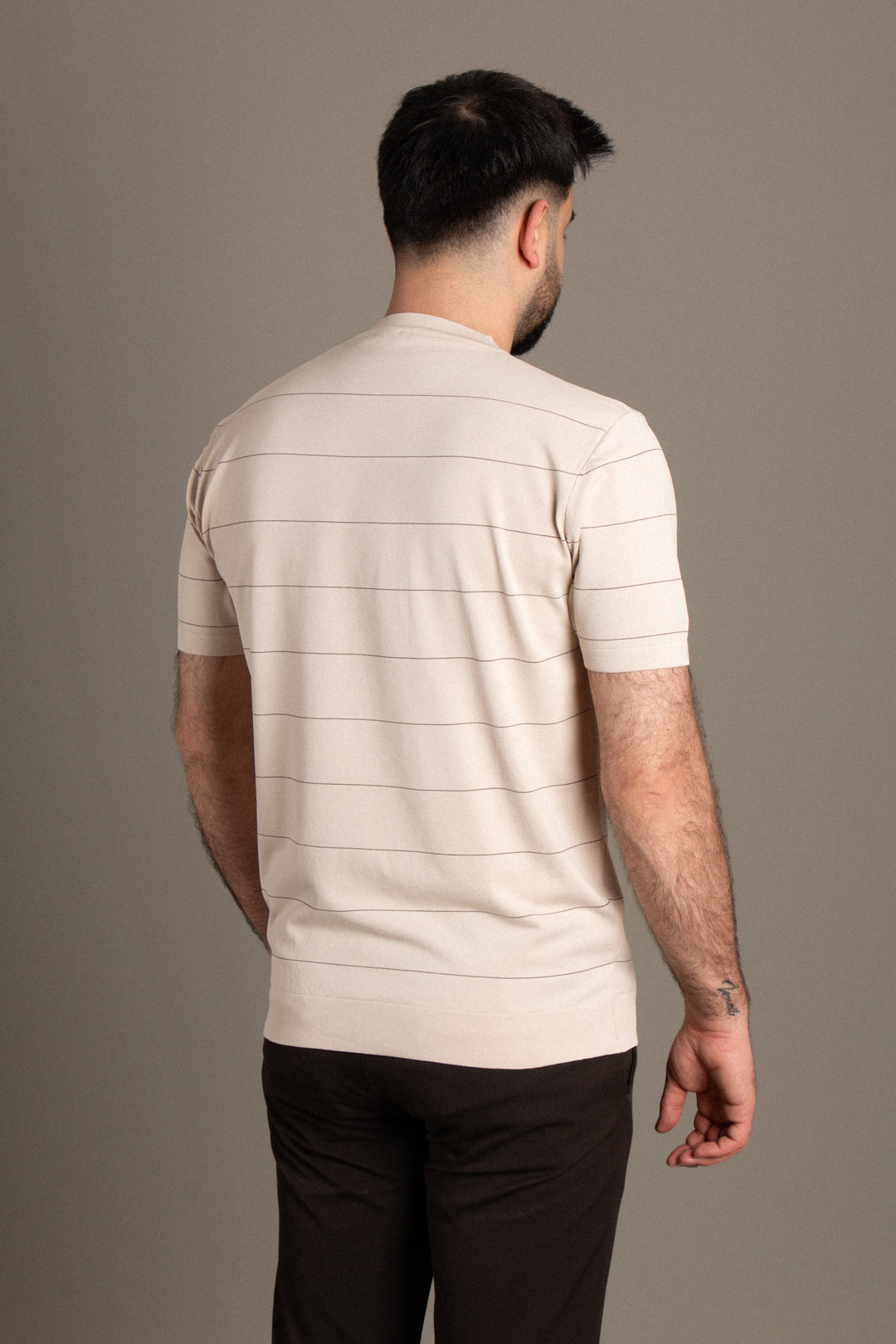 Çizgili Triko T-Shirt