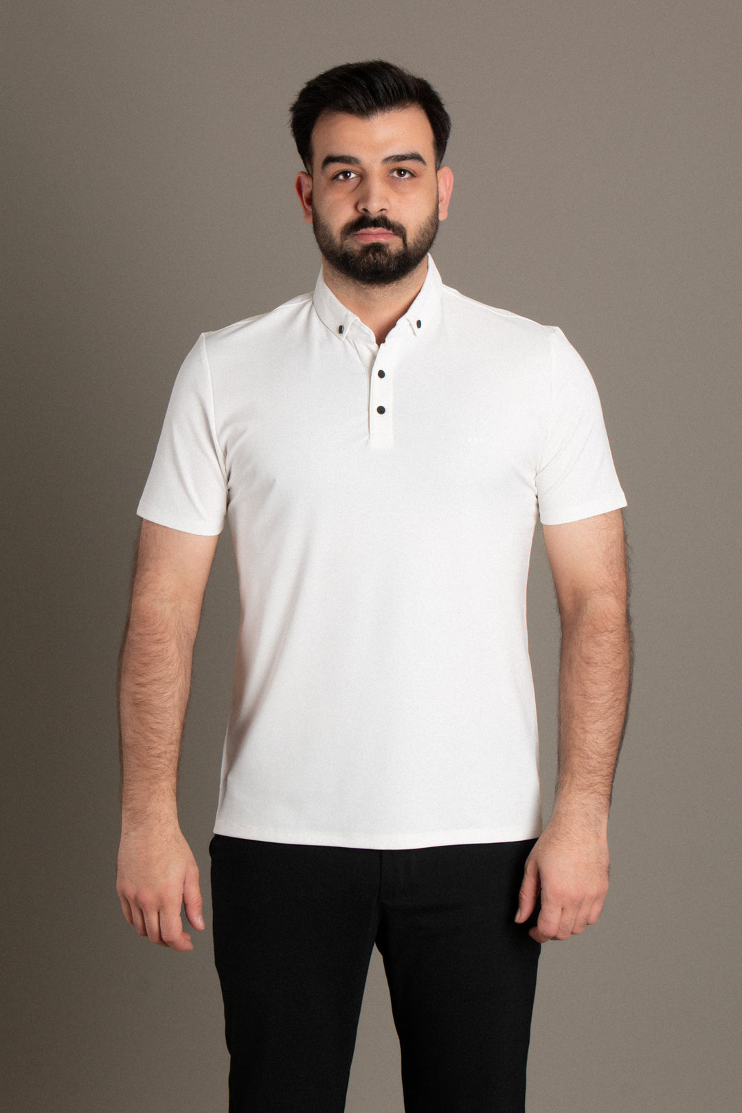 Diagonel Dokulu Polo T-Shirt