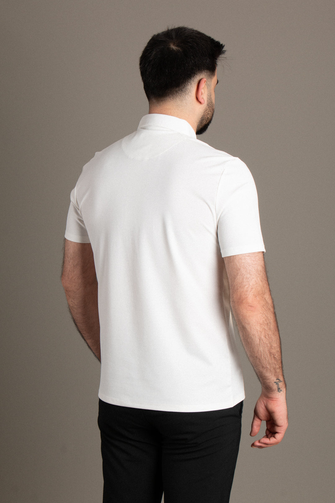 Diagonel Dokulu Polo T-Shirt