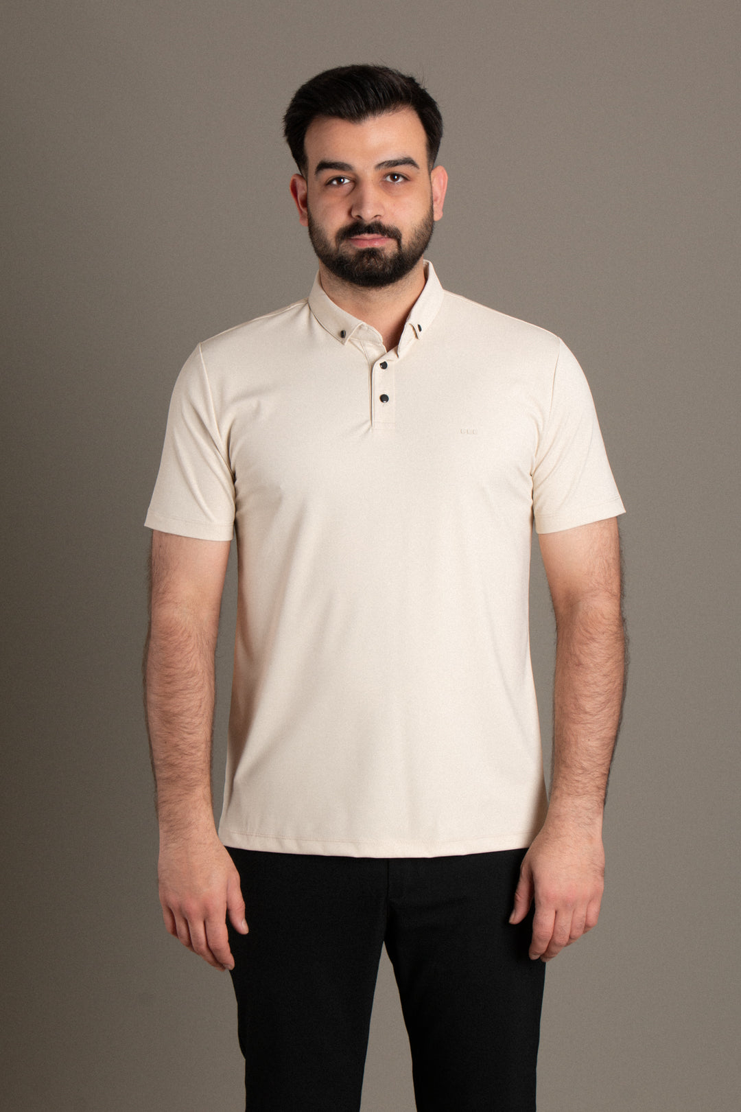 Diagonel Dokulu Polo T-Shirt